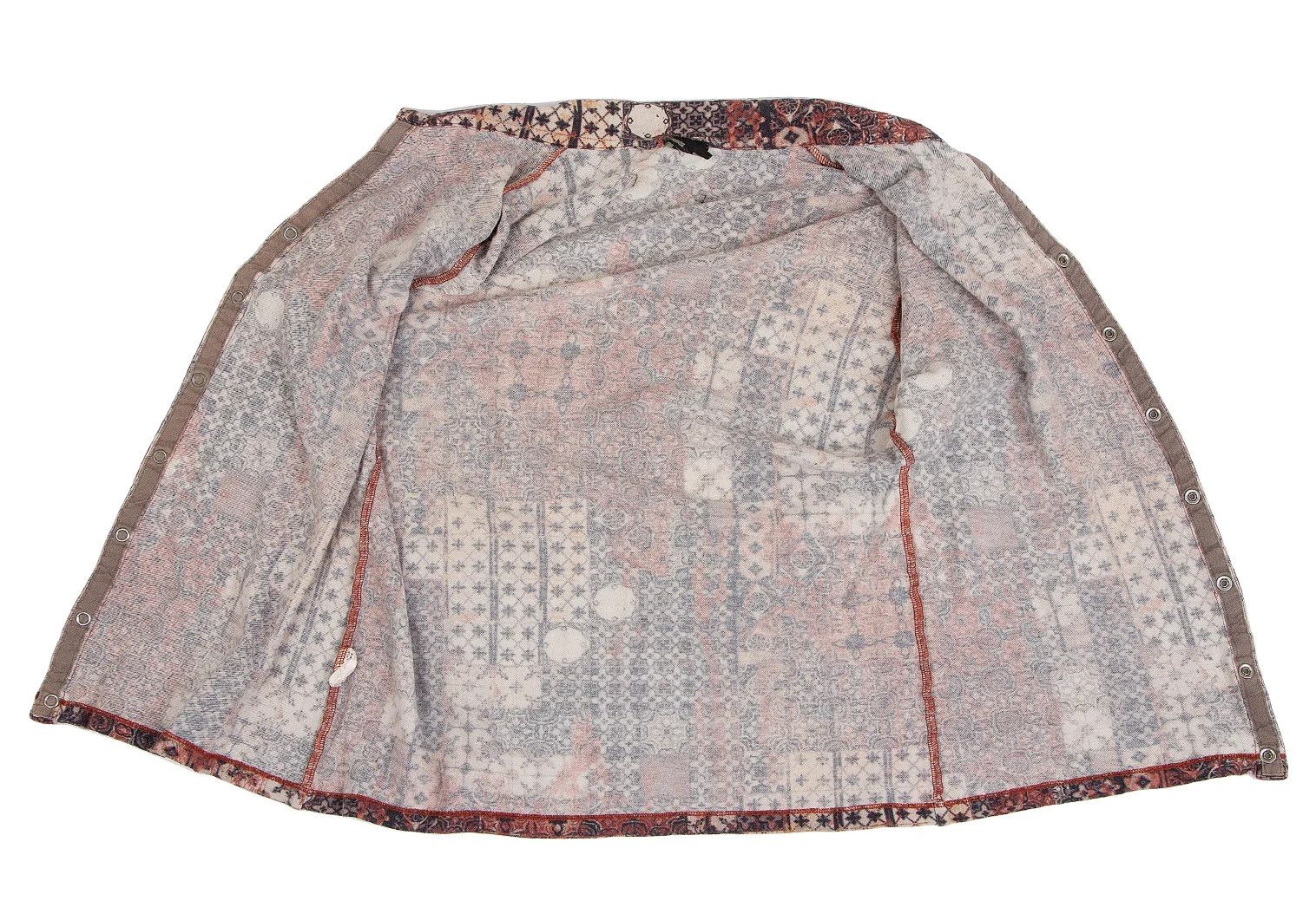 Jean Paul Gaultier Cotton Patterned Snap Button Polo Shirt in Brown Size US M / EU 48-50 / 2 - 7 Thumbnail