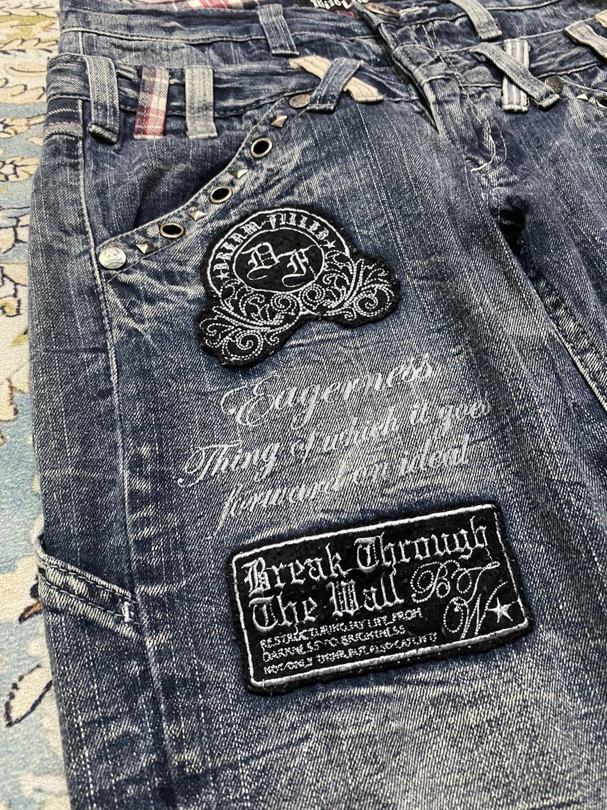 Japanese Brand 🔥 Double Waist Jeans X Wild Life Size US 29 - 4 Thumbnail