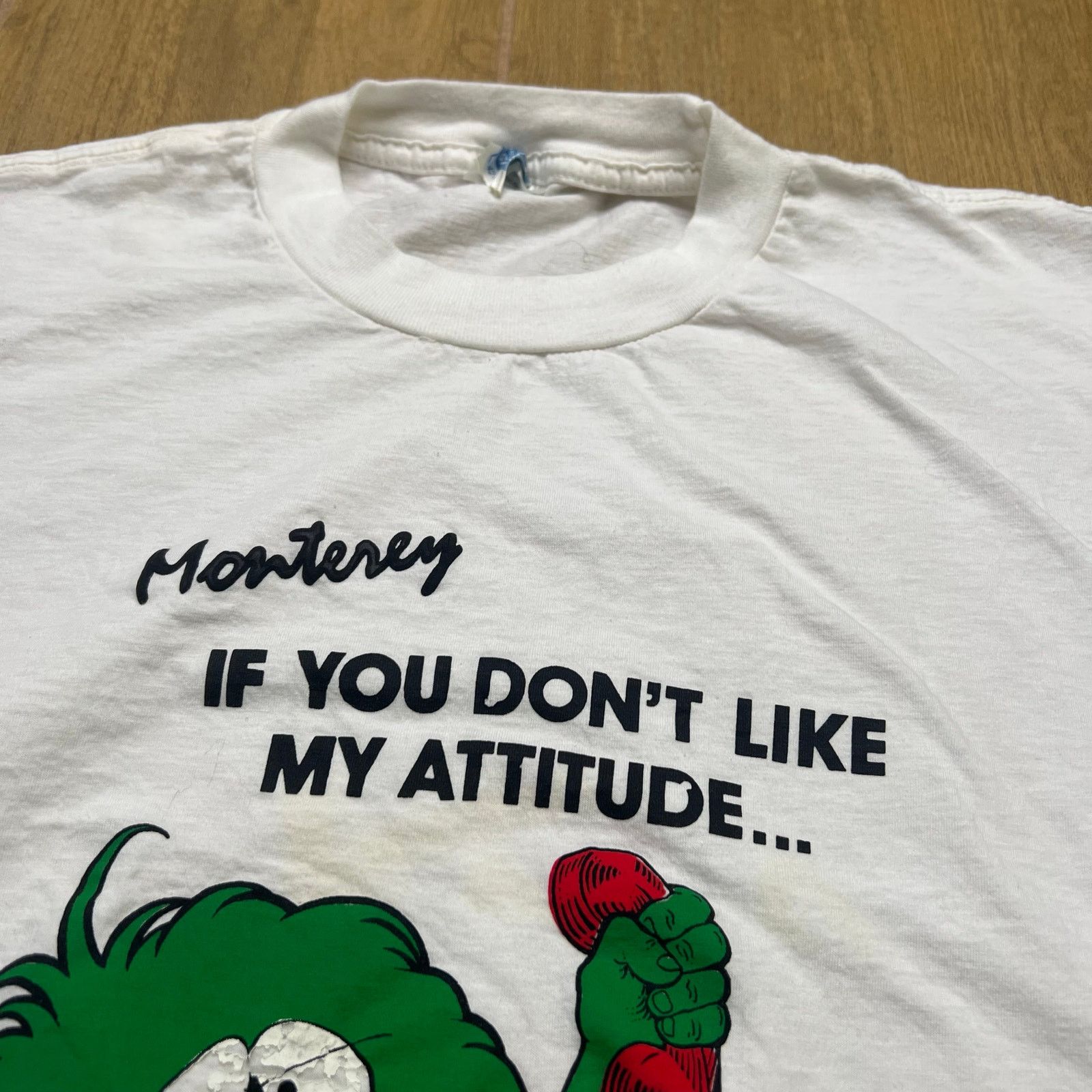 Vintage Vtg 80s Rare Camacho “if you don’t like my attitude” Sz L Size US L / EU 52-54 / 3 - 10 Thumbnail