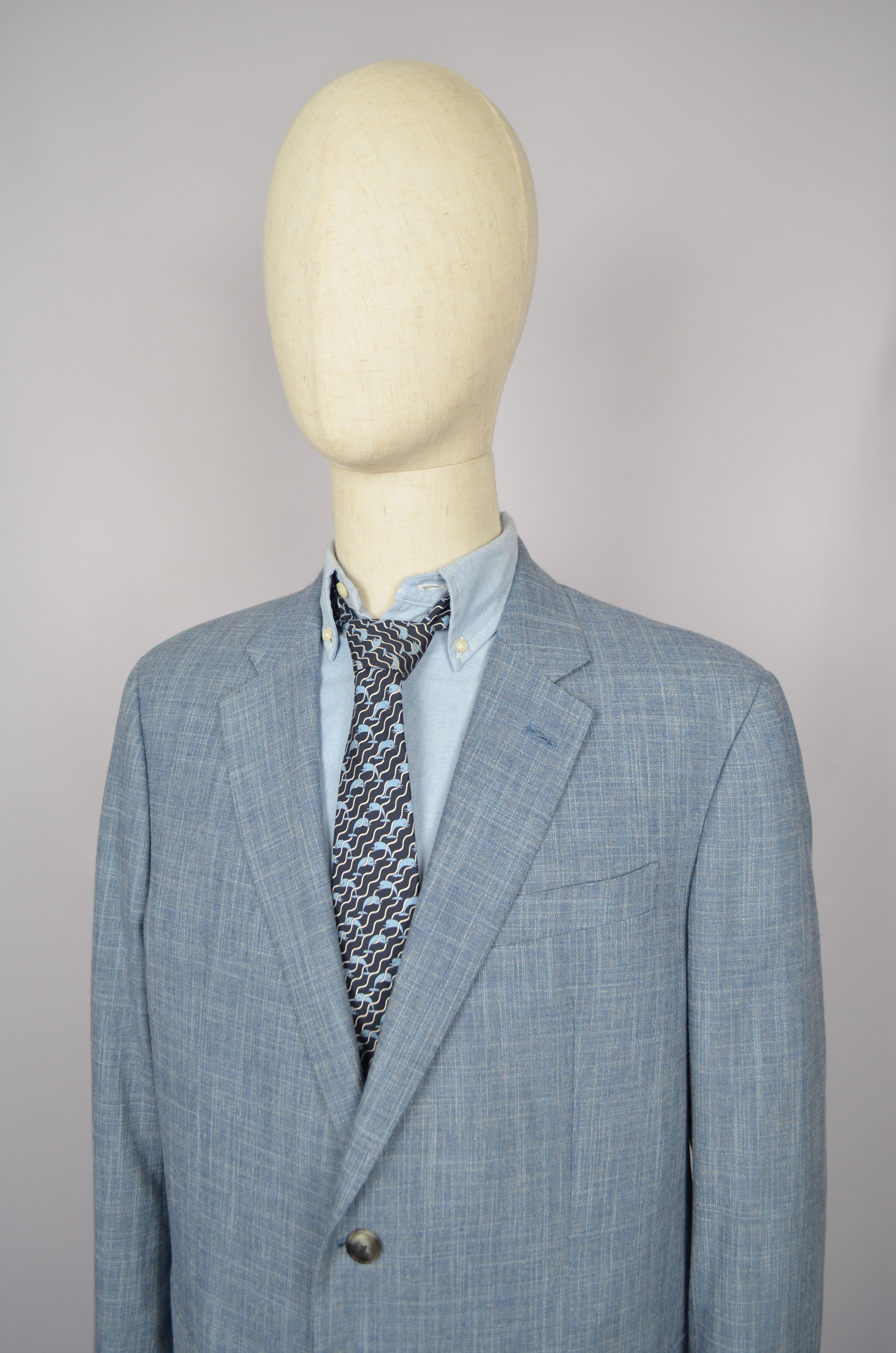 Designer × Emporio Armani Emporio Armani G Line Blue Jacket Blazer US48 Slim Fit Size 48S - 5 Thumbnail