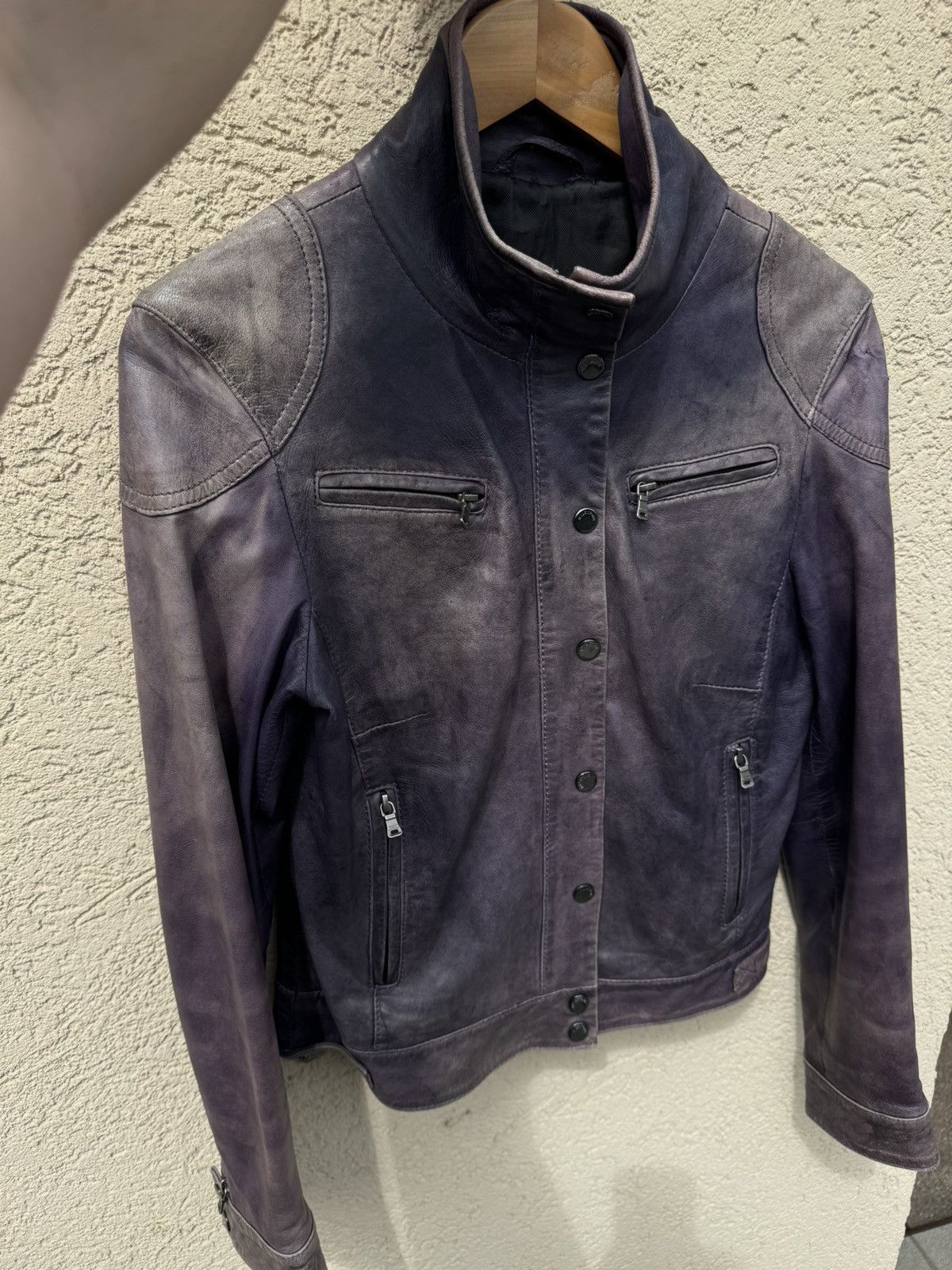 Issey Miyake Vintage 00s Faded Real Soft Leather Jacket Size US M / EU 48-50 / 2 - 2 Thumbnail