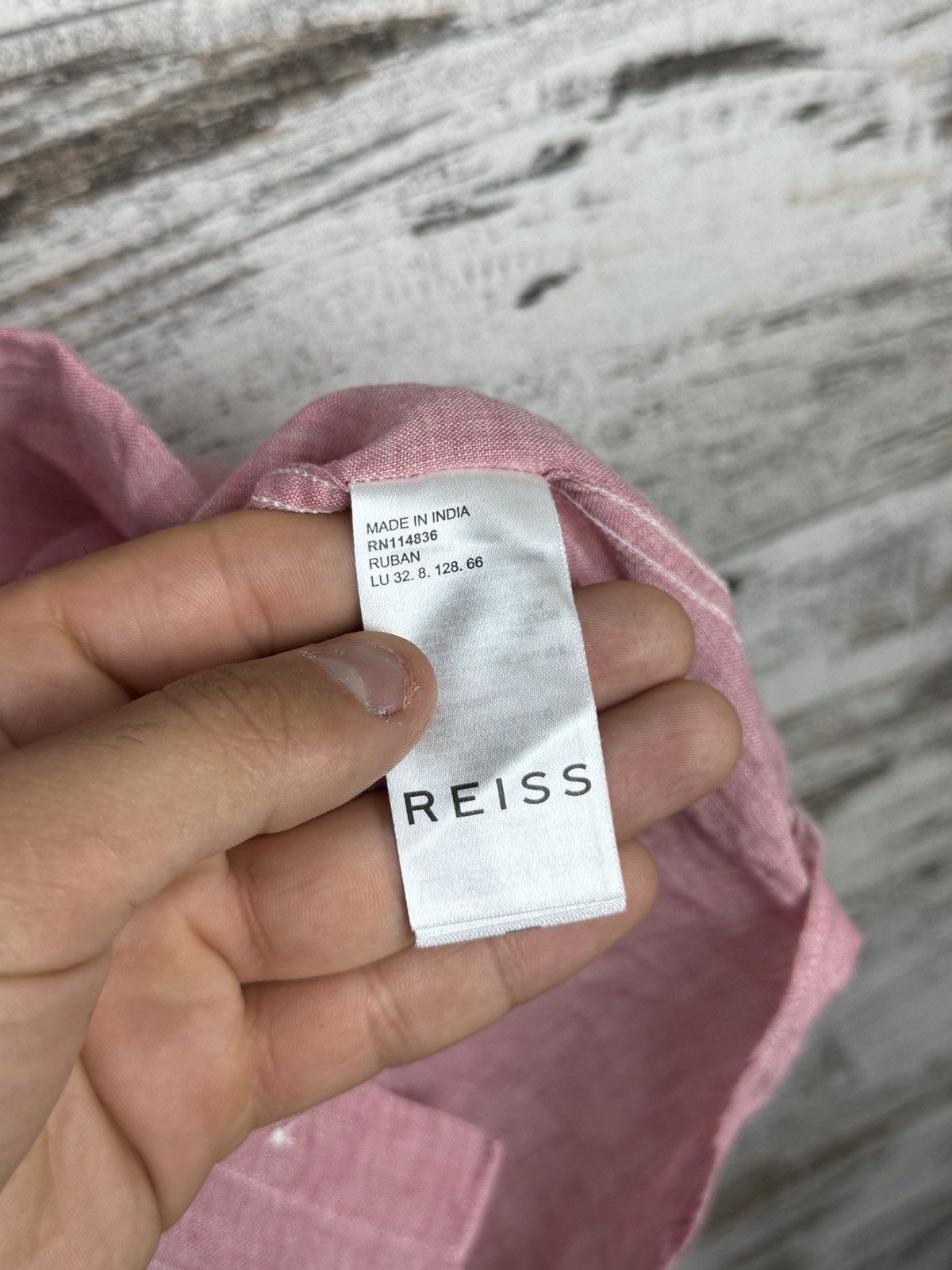 Reiss Mens Vintage Reiss linen shirts button up luxury crazy Size US L / EU 52-54 / 3 - 7 Thumbnail