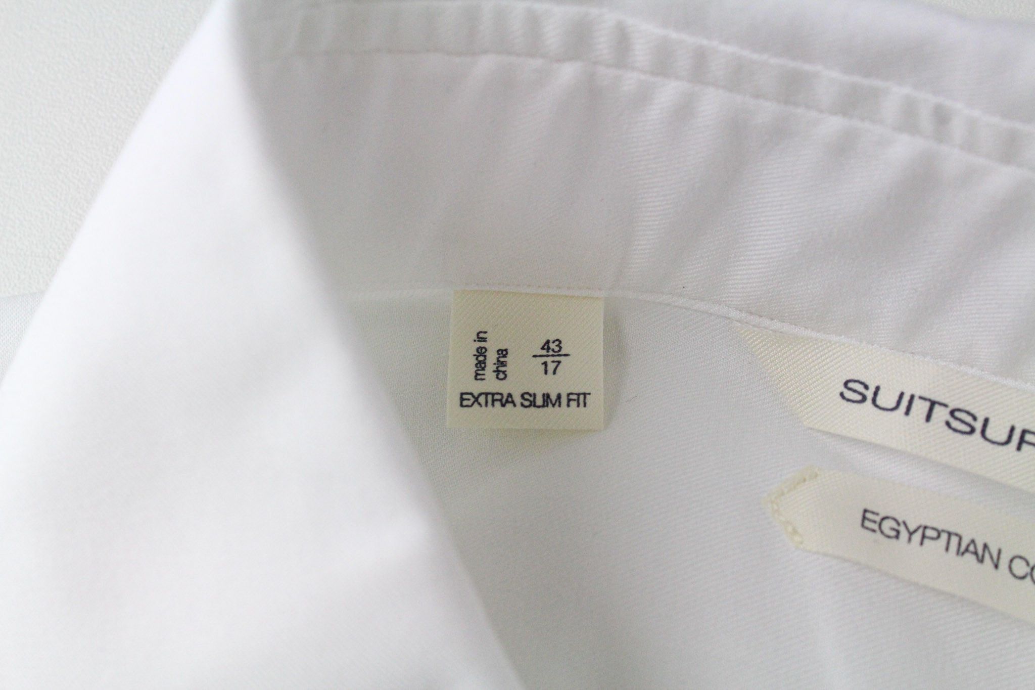 Suitsupply 43/47 Extra Slim Cotton White Cutaway Twill 72522 Size 42R - 5 Thumbnail