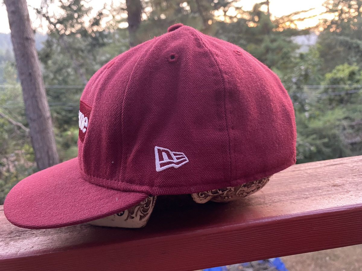 Supreme Supreme 2011 maroon box logo new era fitted cap 7 & 3/8 Size ONE SIZE - 3 Thumbnail