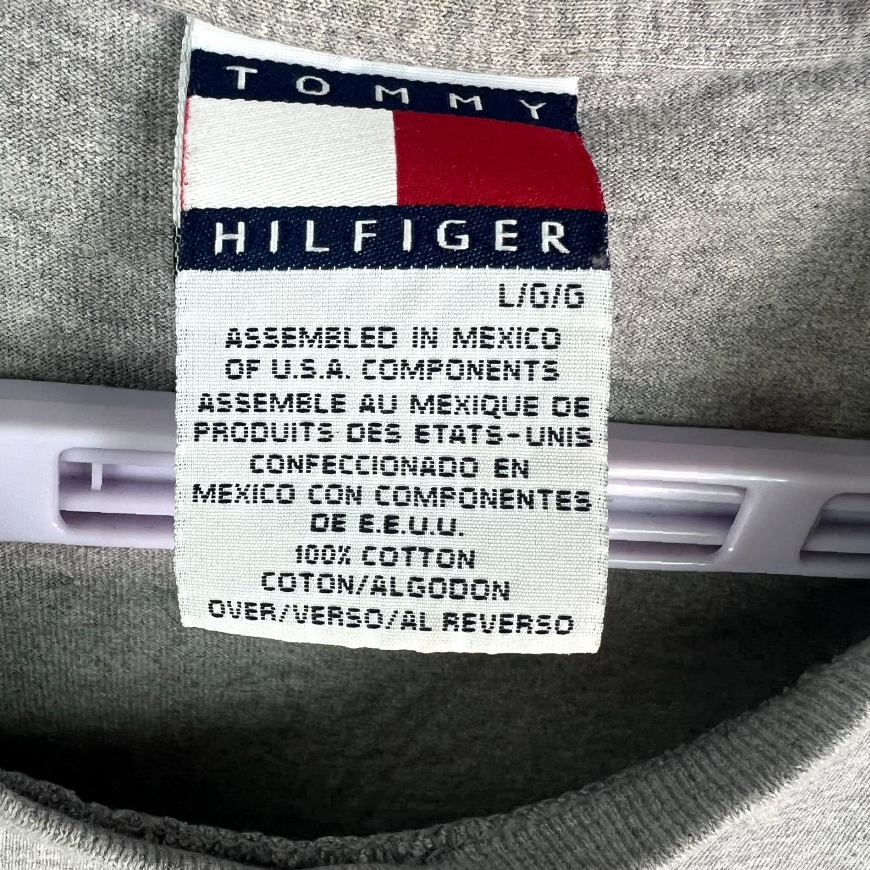 Tommy Hilfiger VINTAGE Tommy Hilfiger Tommy Jeans SHIRT Adult L Gray 90s USA Logo Graphic Print Mens Size US L / EU 52-54 / 3 - 4 Thumbnail