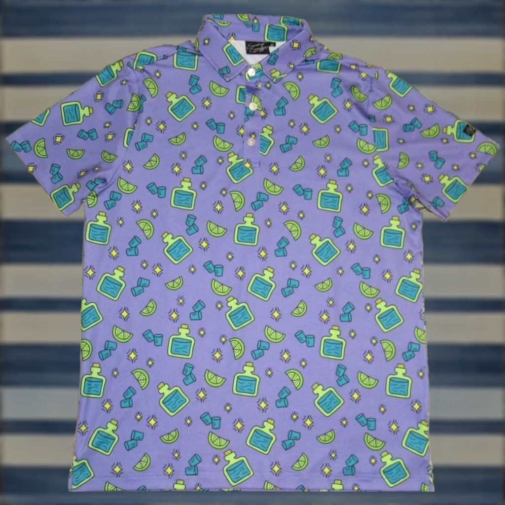 Vintage SUNDAY SWAGGER Purple Short Sleeve Tequila & Lime Polo Shirt M Mens Size US M / EU 48-50 / 2 - 1 Thumbnail