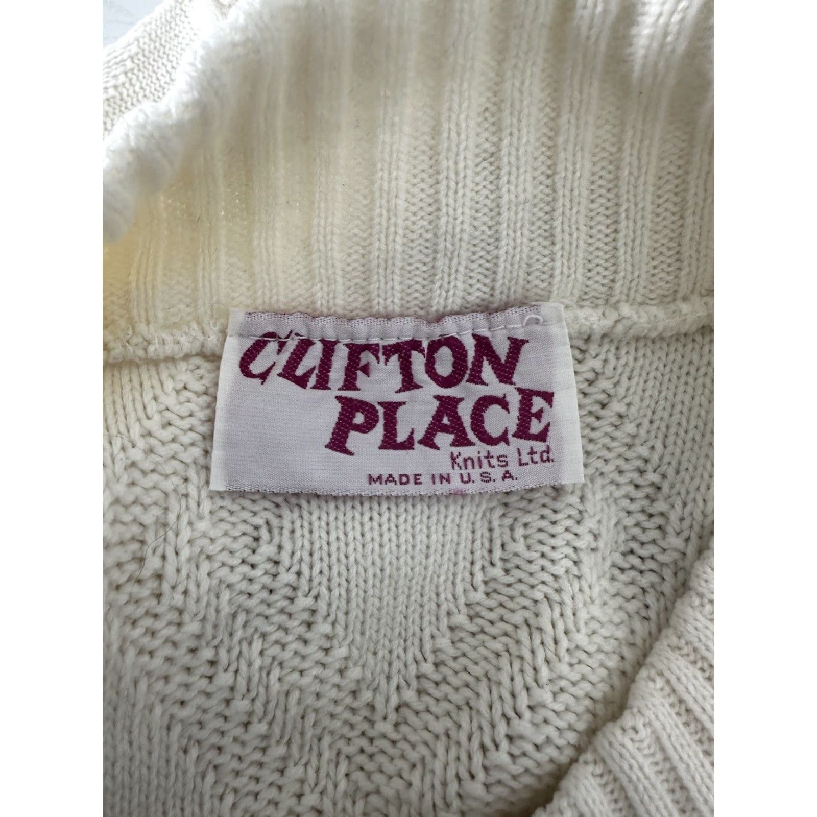 Vintage VINTAGE 90s Cream Raglan Sweater Mock Neck Women’s Large Ivory Crew Neck Knit Cotton Ramie Pullover Size L / US 10 / IT 46 - 4 Thumbnail