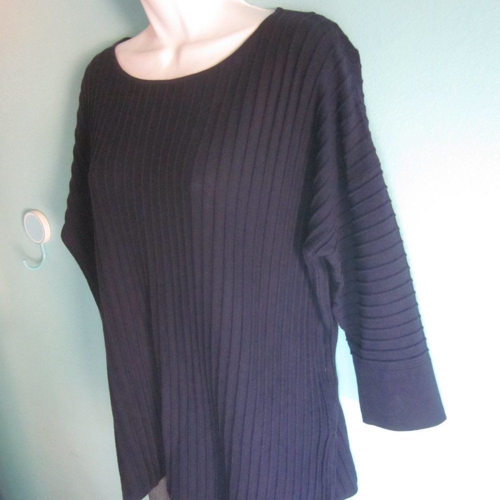 Eileen Fisher Kinross Navy Blue Cotton Sweater Womens Size Large Size L / US 10 / IT 46 - 7 Thumbnail