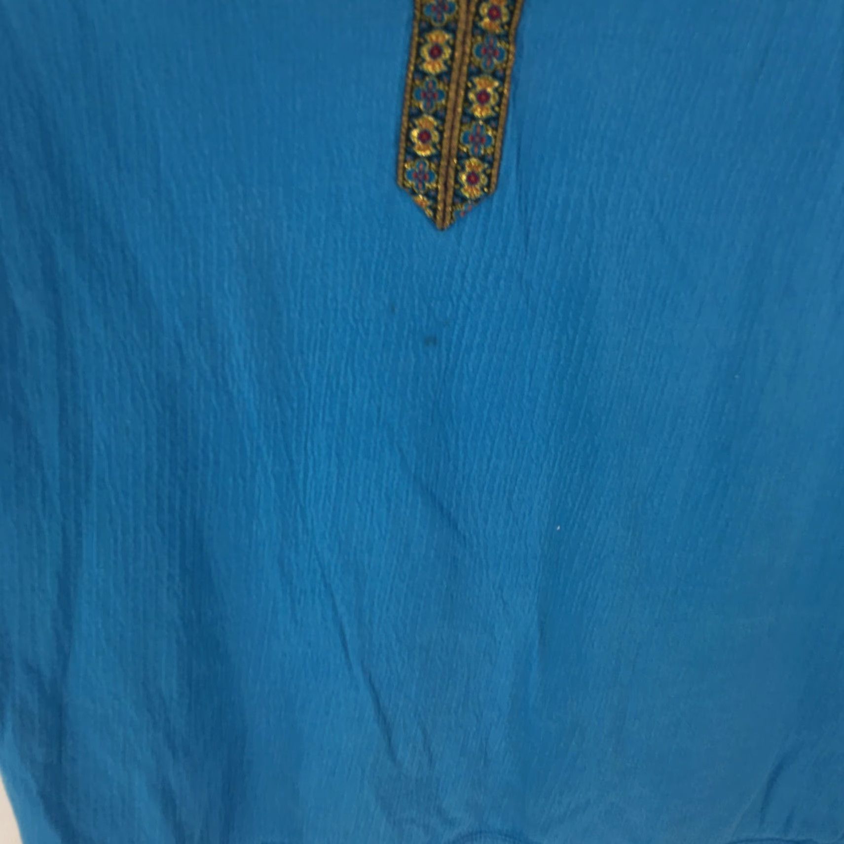 Vintage VINTAGE St. John's Bay Women's Blue Sleeveless V-Neck Blouse Size L Casual Size L / US 10 / IT 46 - 4 Thumbnail