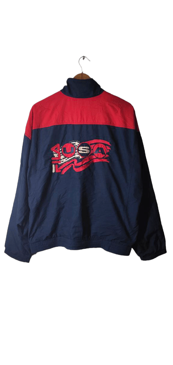 Fila VINTAGE FILA USA EMBROIDERY WINDBREAKER JACKET Size US L / EU 52-54 / 3 - 1 Thumbnail