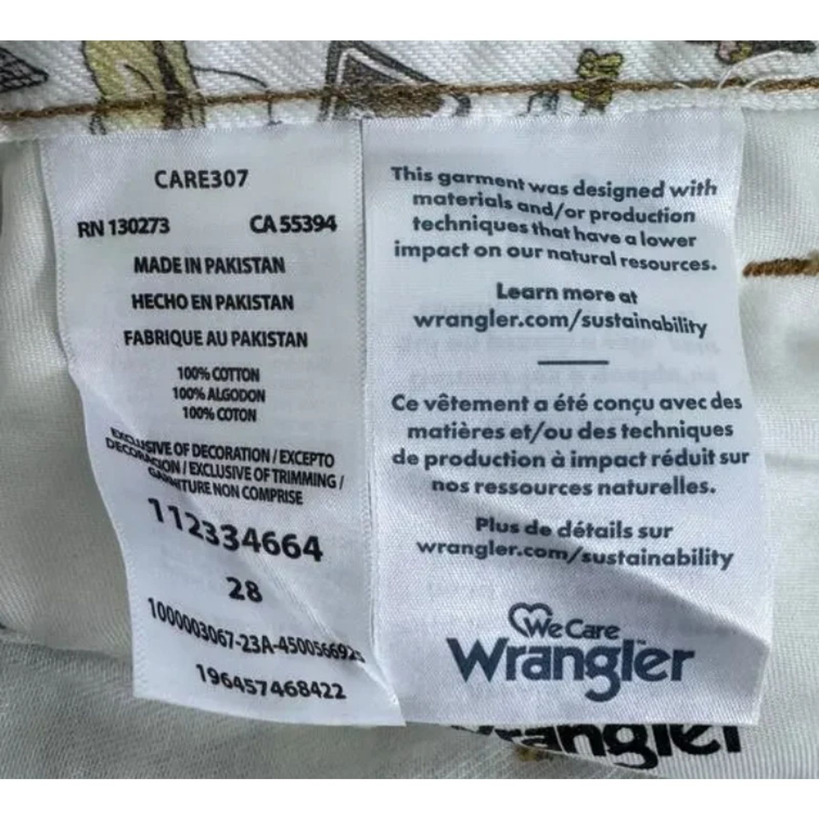 Wrangler WRANGLER LIFE'S LEMONS HI RISE KICK FLARE WHITE DENIM JEANS Size 28" / US 6 / IT 42 - 11 Thumbnail