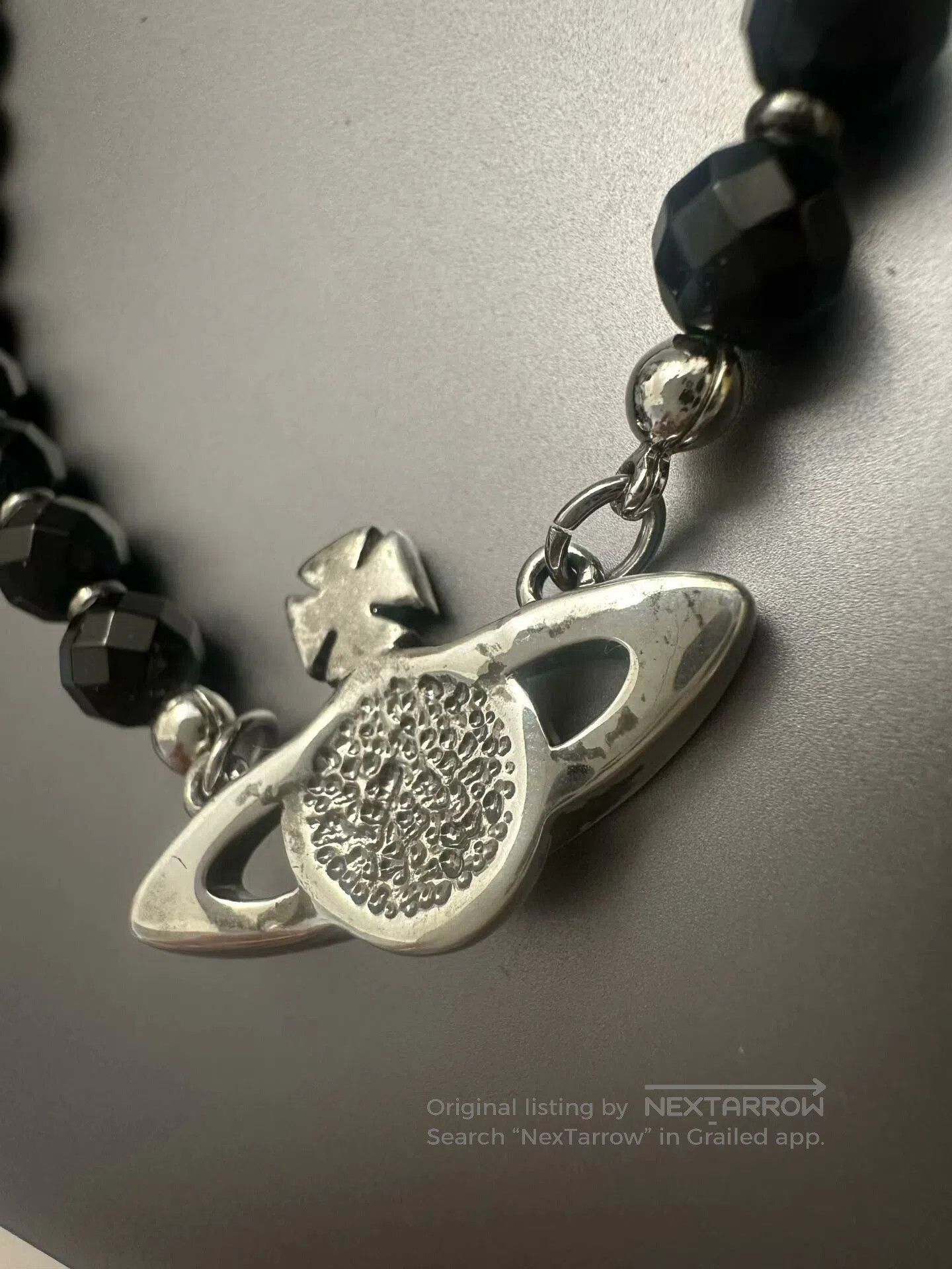 Vivienne Westwood vivienne westwood black onyx saturn necklace. Size ONE SIZE - 4 Thumbnail