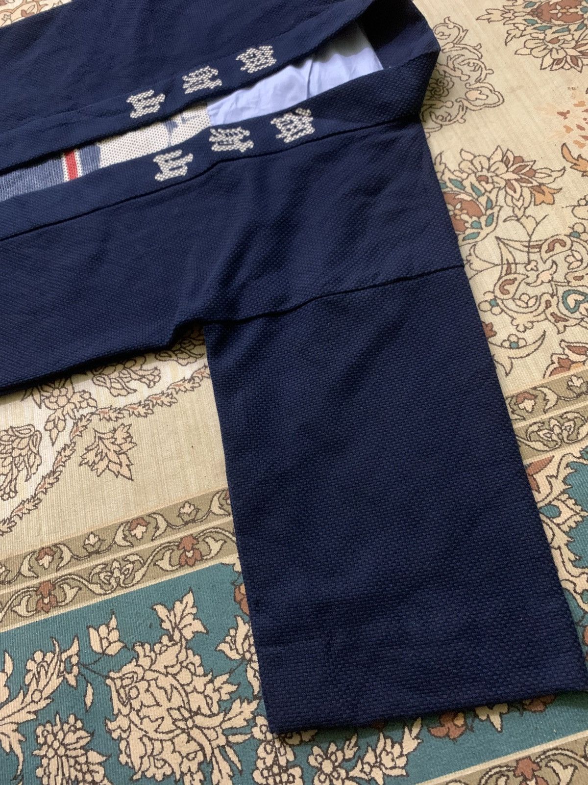 Japanese Brand VINTAGE KIMONO JAPAN KENDO FABRIC INDIGO BLUE Size 36R - 4 Thumbnail