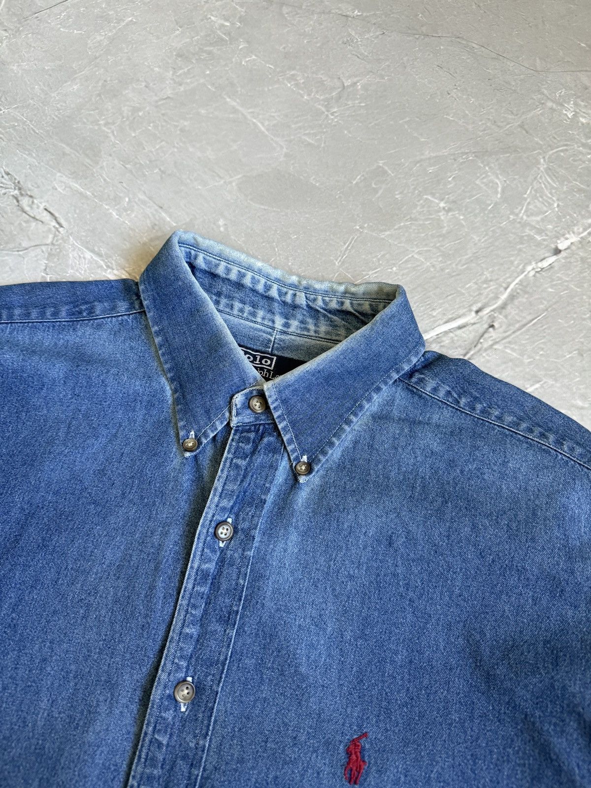 Polo Ralph Lauren Vintage 90s Polo Ralph Lauren Blaire Denim Shirt Button Up Size US XL / EU 56 / 4 - 15 Thumbnail