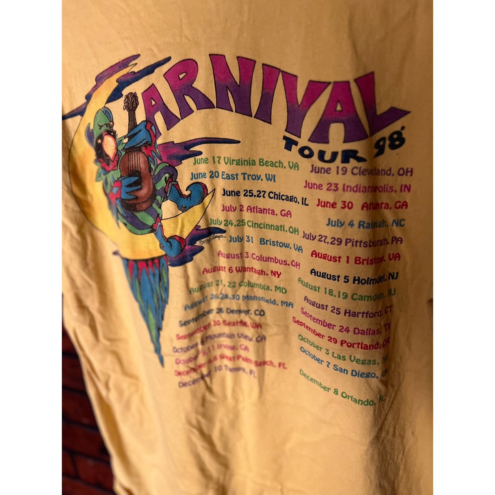 Anvil Jimmy Buffett Carnival Tour Shirt Vintage 1998 size large Size US L / EU 52-54 / 3 - 4 Thumbnail