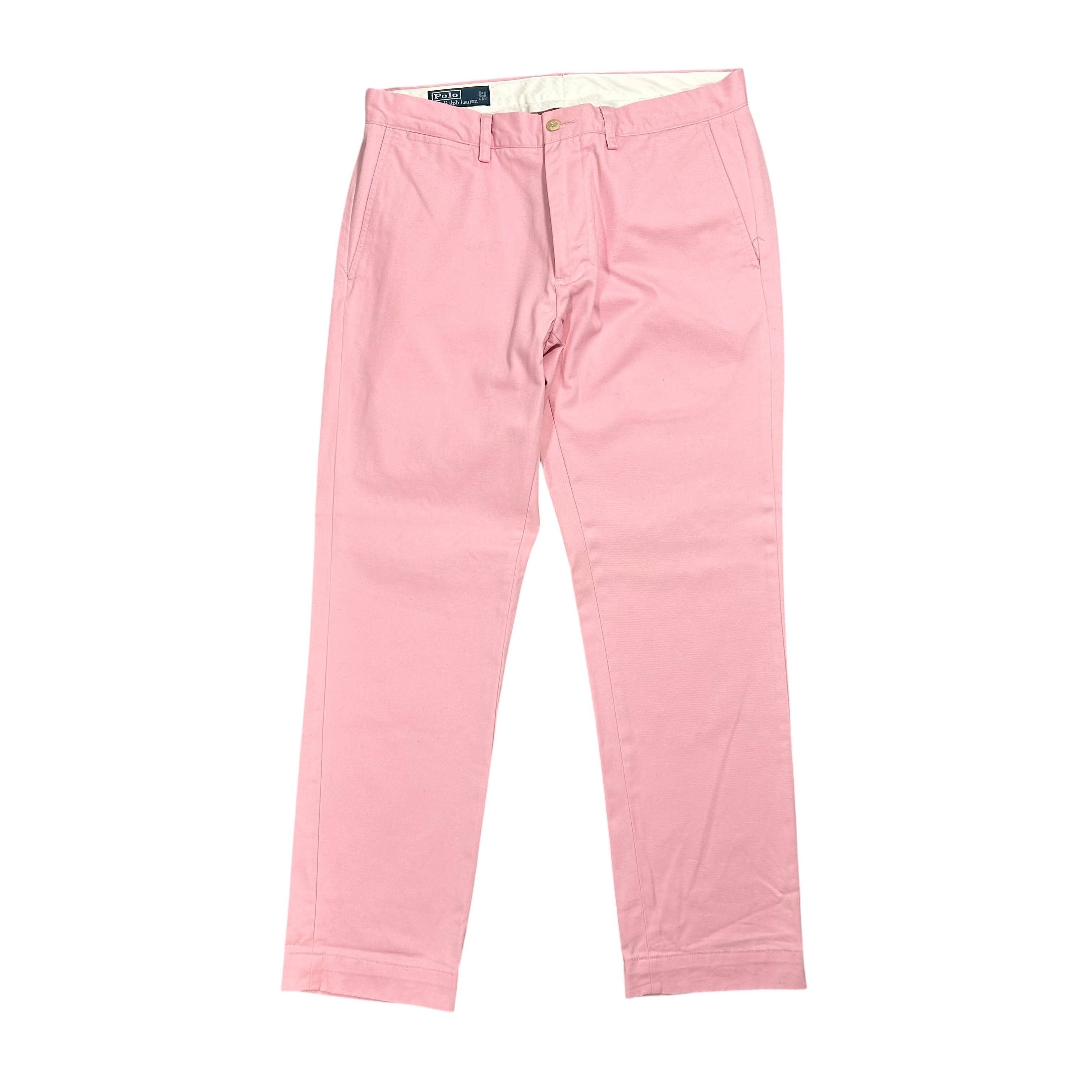Polo Ralph Lauren Polo Ralph Lauren Pink Regular Straight Pants W33L30 Size US 33 - 1 Thumbnail