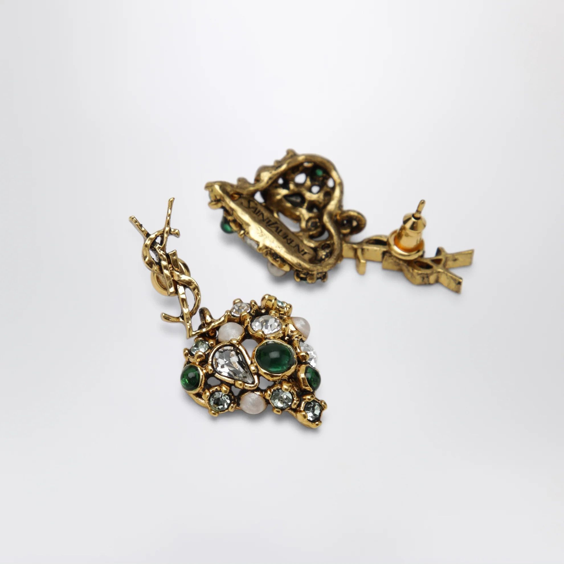 Saint Laurent Paris o1d2blof0526 Size: OS / Cassandre Heart Earrings Size ONE SIZE - 3 Thumbnail