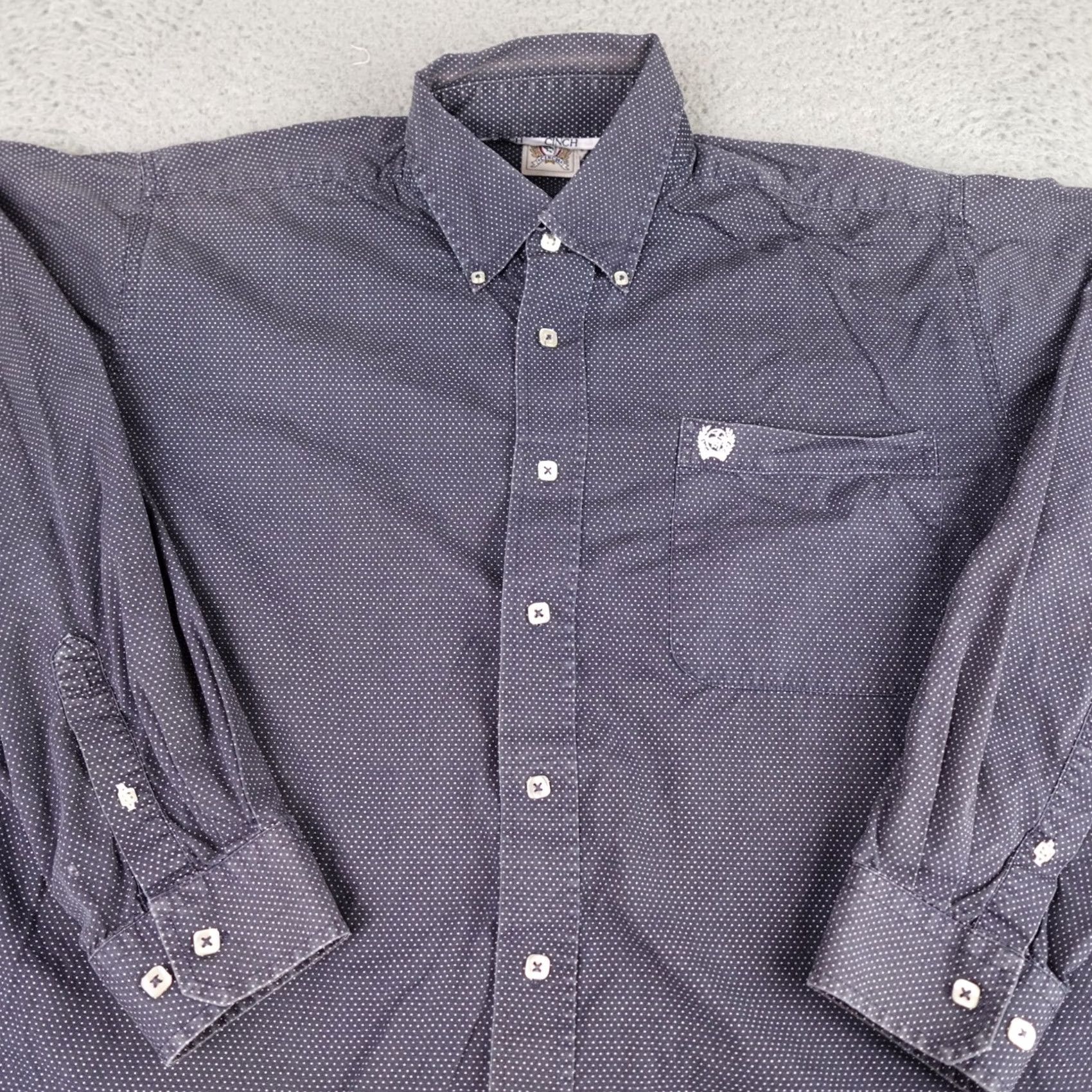 Vintage Cinch Shirt Mens S Gray Geometric Long Sleeve Button Up Western Cowboy Size US S / EU 44-46 / 1 - 4 Thumbnail