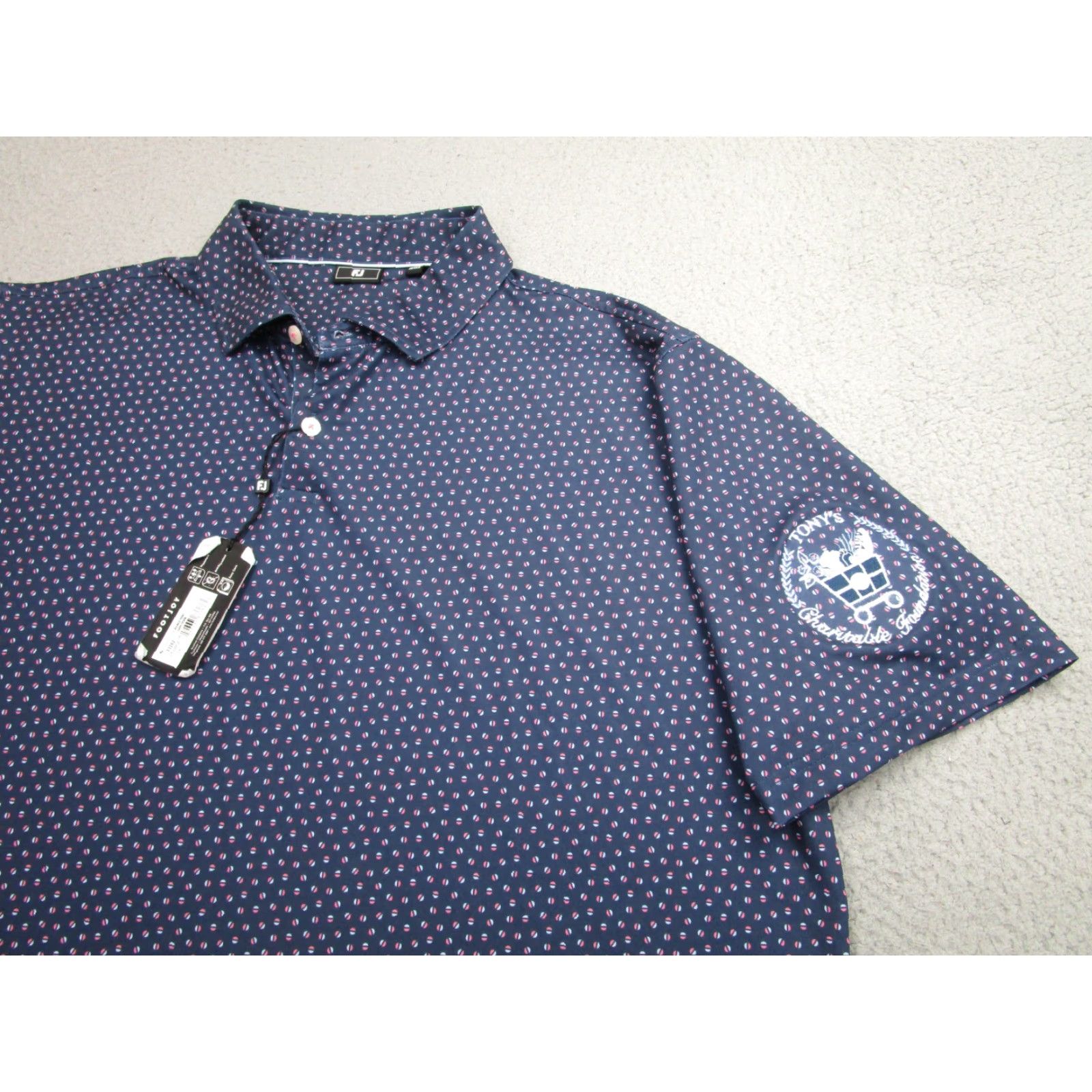 Footjoy FootJoy Polo Shirt Mens 2XL Golf Embroidered Performance Tonys Charitable Size US XXL / EU 58 / 5 - 2 Thumbnail