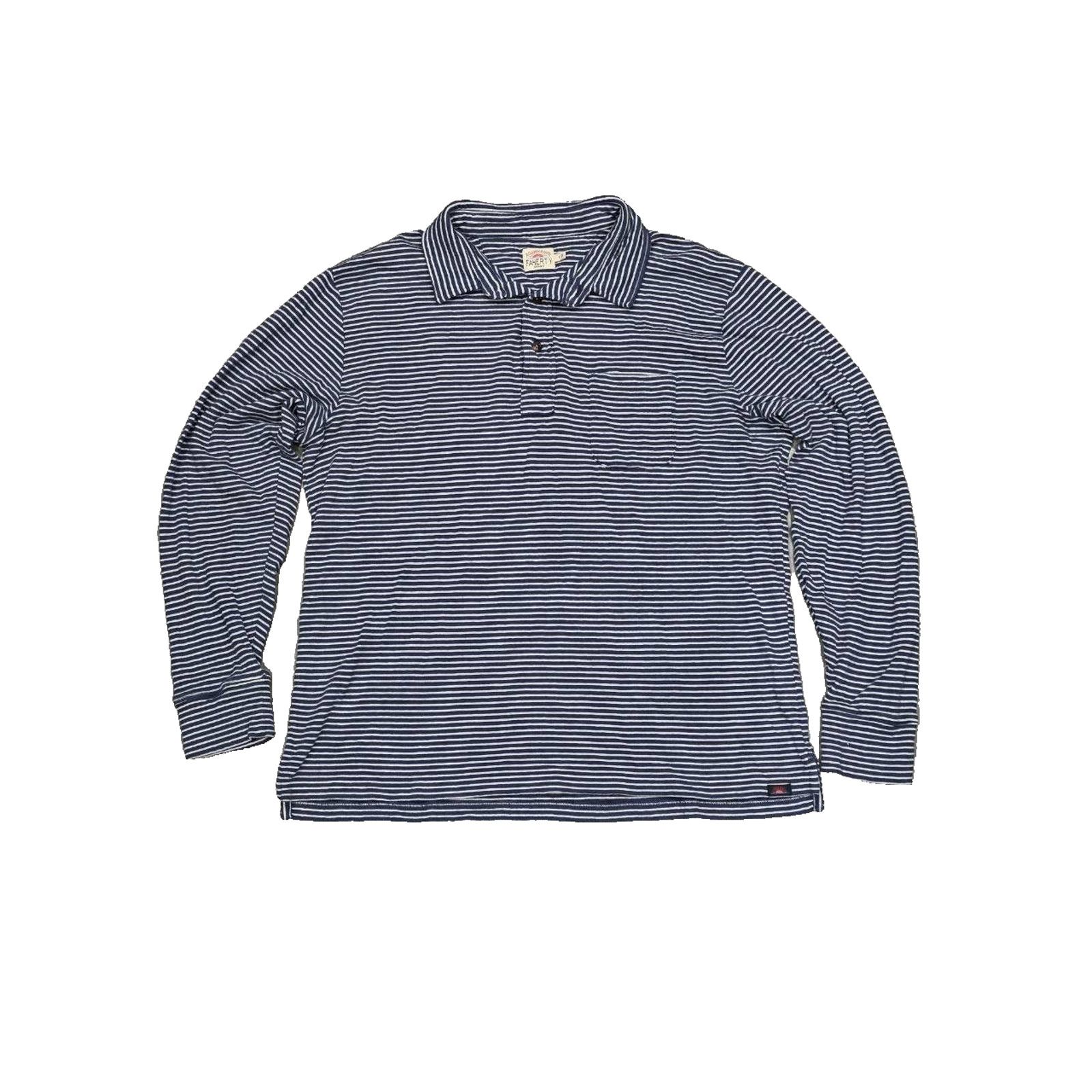 Faherty FAHERTY Luxembourg Shirt Navy Cream Stripe L A003339 Size US L / EU 52-54 / 3 - 2 Thumbnail