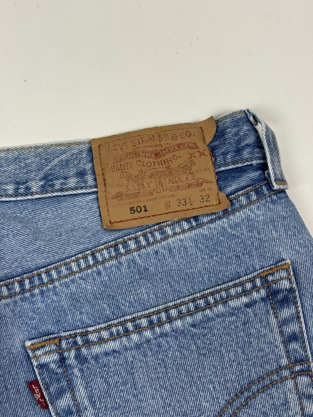 Levi's 1990’s Vintage Levi’s 501 Washed Denim Jeans Pants Size US 33 - 18 Thumbnail