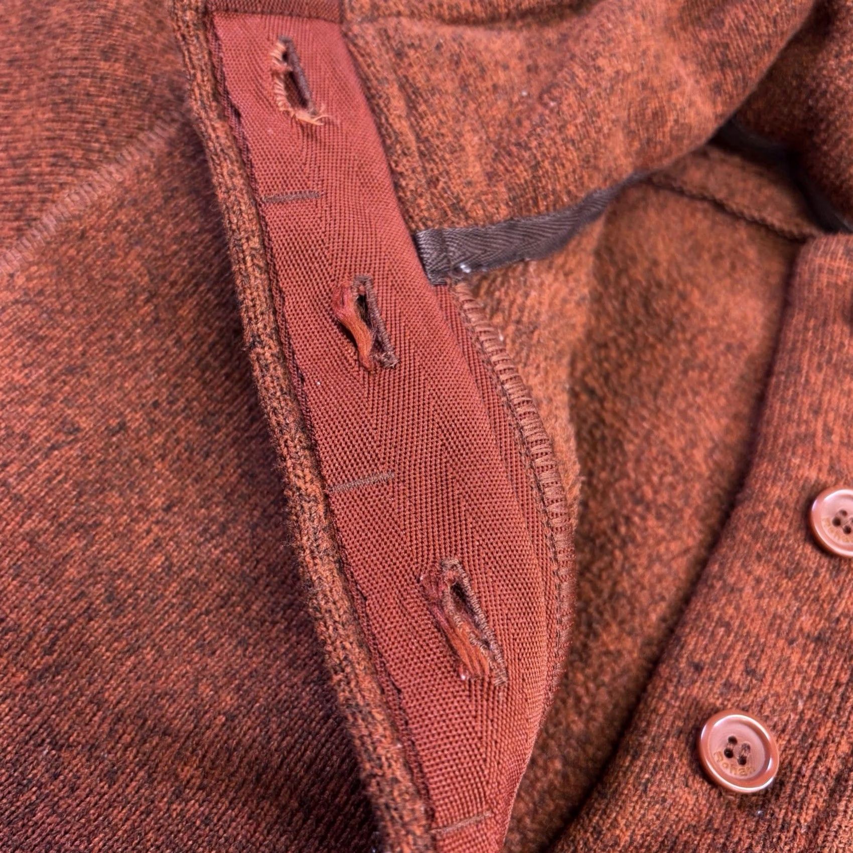 Rusty Rohan Pathway Fleece Pullover Small Womens Rust Orange Button Neck Vintage Size S / US 4 / IT 40 - 3 Thumbnail