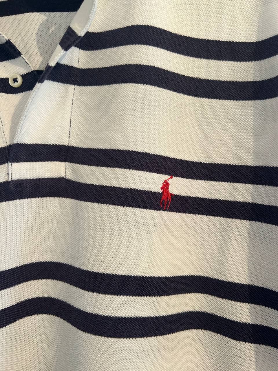 Polo Ralph Lauren Polo Ralph Lauren Striped Rugby Polo Shirt White Navy Size US XXL / EU 58 / 5 - 4 Thumbnail