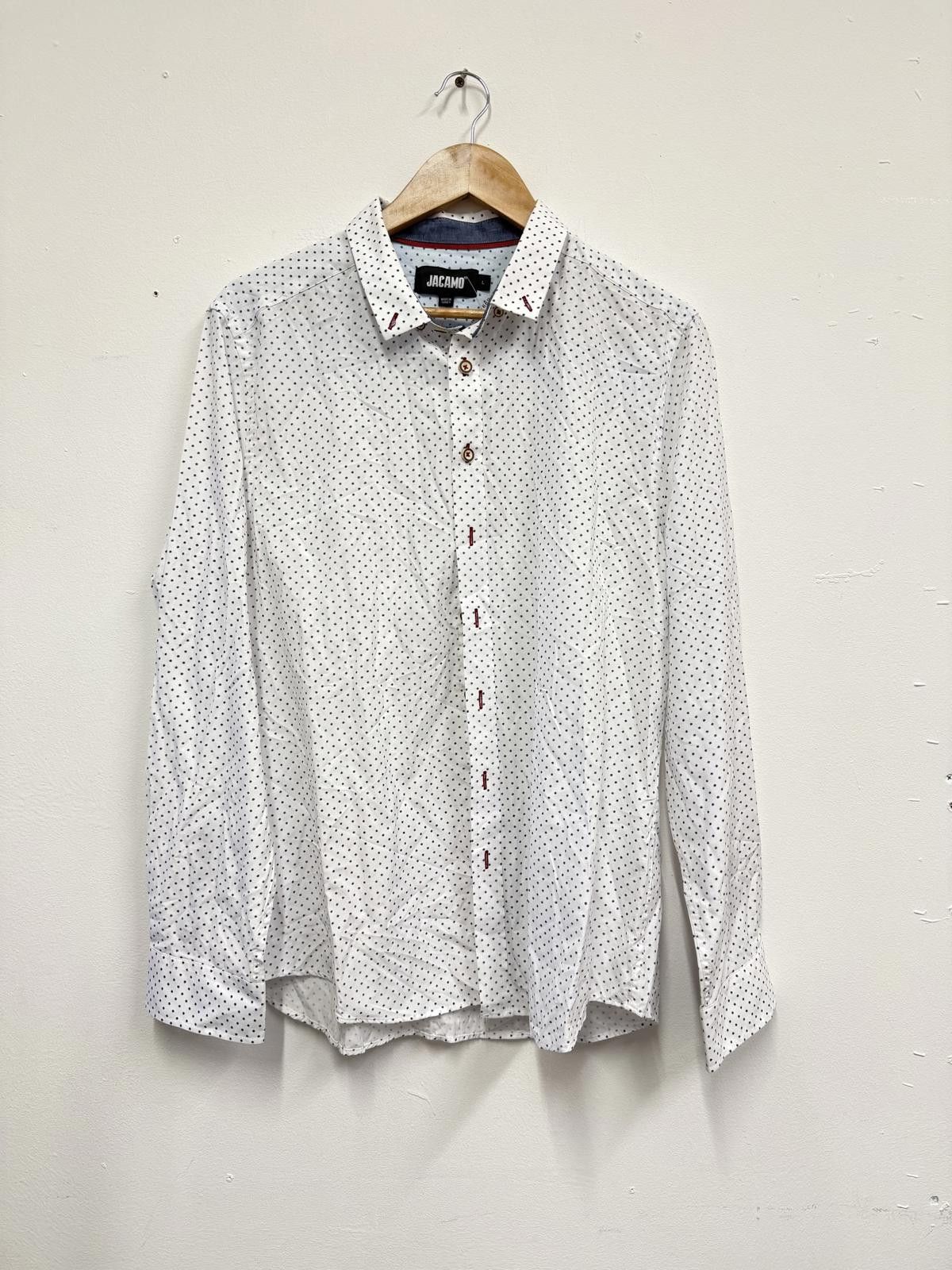 Other Jacamo Men's White Button-Up Shirt with Blue Star Pattern Size US L / EU 52-54 / 3 - 1 Thumbnail