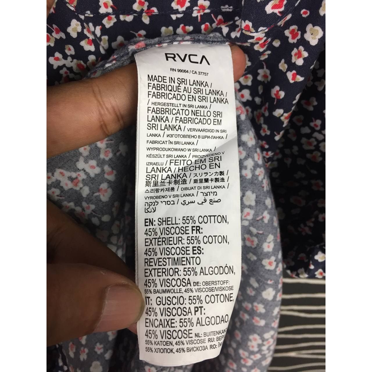 RVCA × Vintage RVCA Abstract Floral Printed Slim Fit Short Sleeve Shirt Size US XXL / EU 58 / 5 - 9 Thumbnail