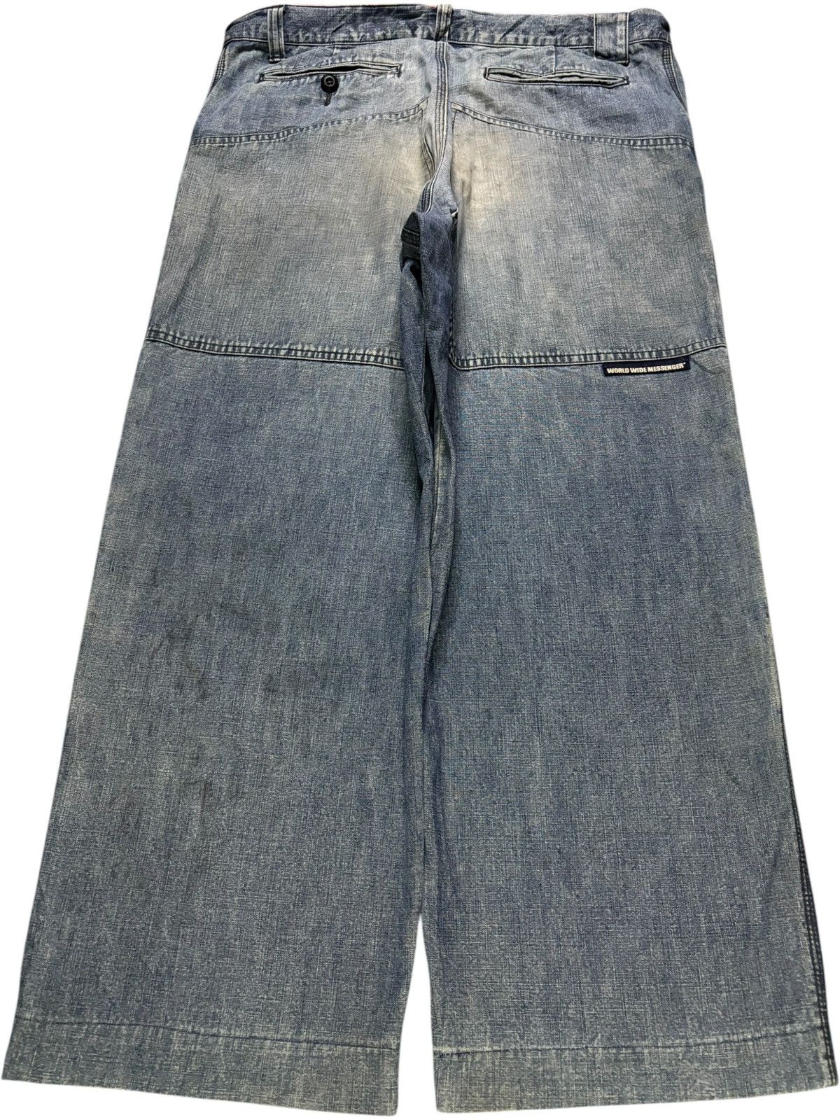 JNCO × Japanese Brand Vintage Japanese Brand Mud Wash Double Knee Baggy Jean Size US 35 - 2 Thumbnail
