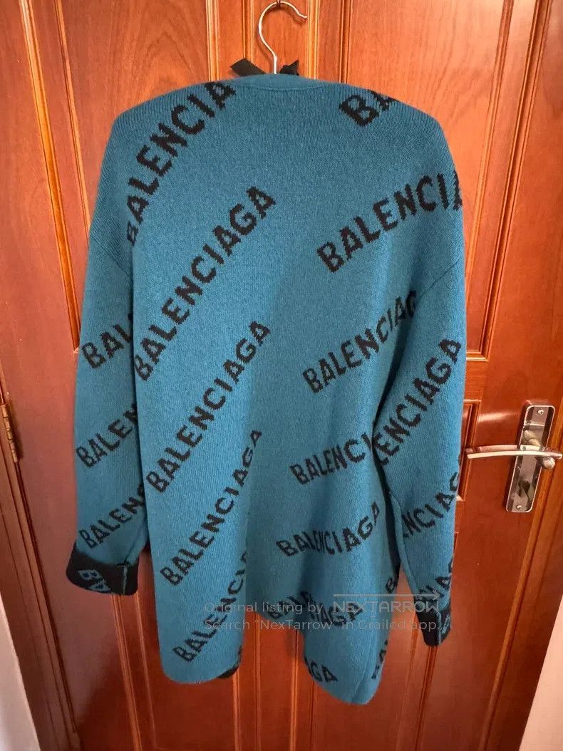 Balenciaga Balenciaga Barrage Full Logo Wool Knit Cardigan Jacket Size US S / EU 44-46 / 1 - 2 Thumbnail