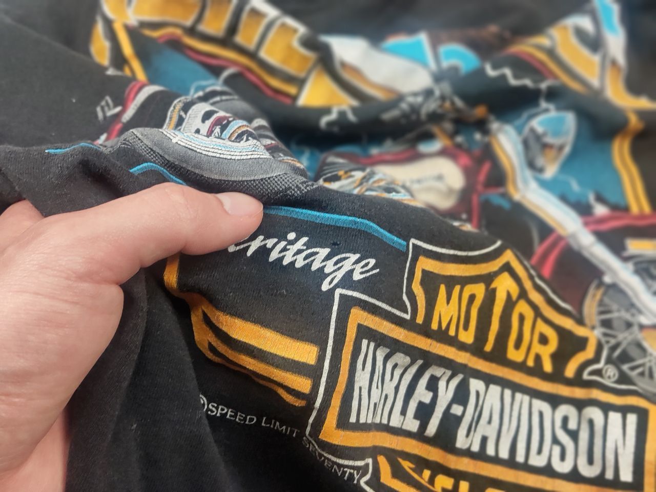 Harley Davidson 80's Harley-Davidson Real Steel Heritage Softail T-shirt Tee Size US M / EU 48-50 / 2 - 12 Thumbnail