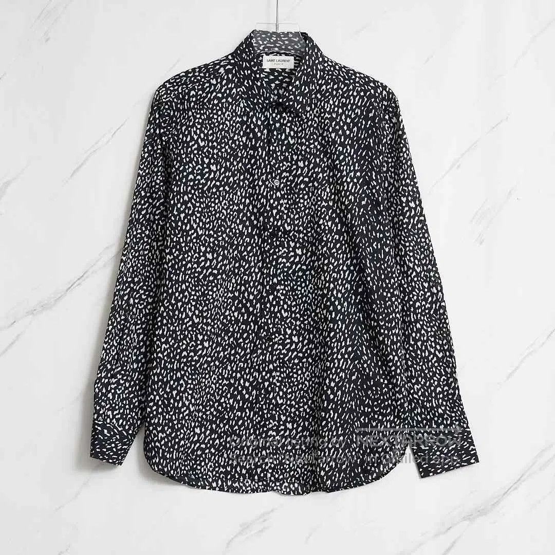 Saint Laurent Paris Saint Laurent Men's Polka Dot Long-Sleeve Shirt. Size US XS / EU 42 / 0 - 1 Thumbnail
