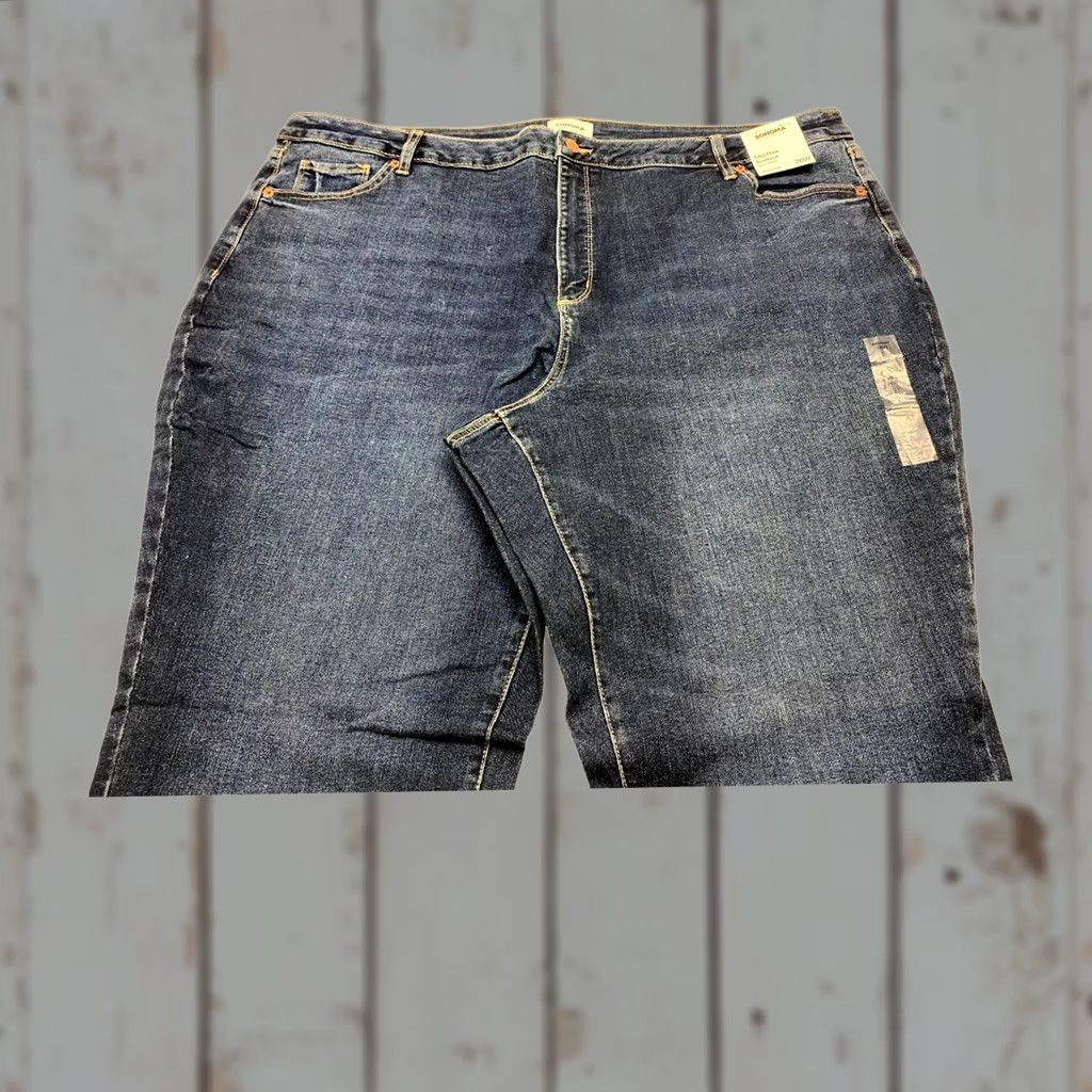 Vintage VINTAGE NWT Womens Plus Jeans 26W 46x31 Sonoma Jeans Bootcut Mid Rise Dark Wash NEW Size 26" / US 2 / IT 38 - 1 Thumbnail