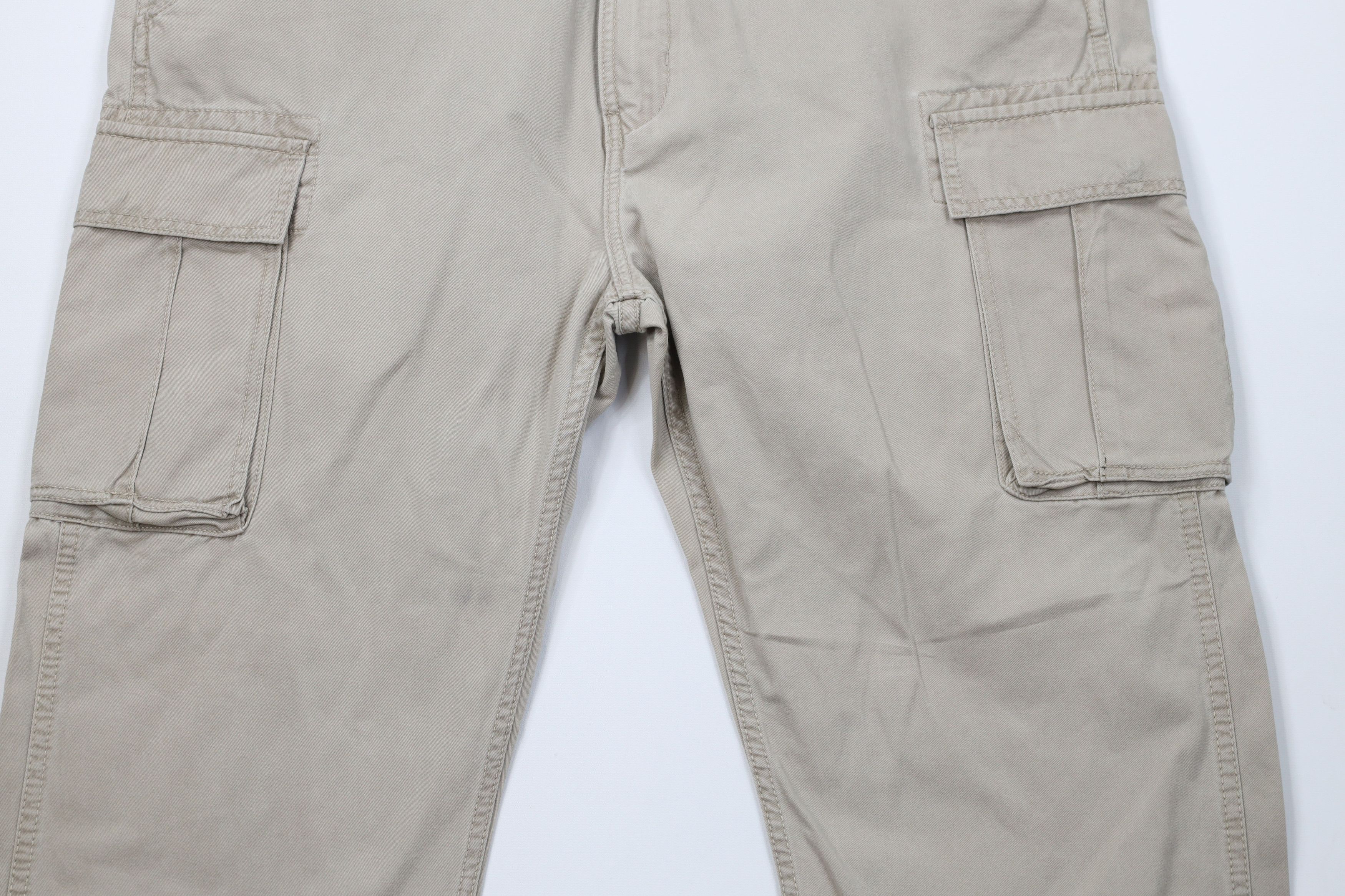 Levi's Vintage Y2K Levis Fit Wide Leg Cargo Pants Beige Cotton Size US 44 / EU 60 - 3 Thumbnail