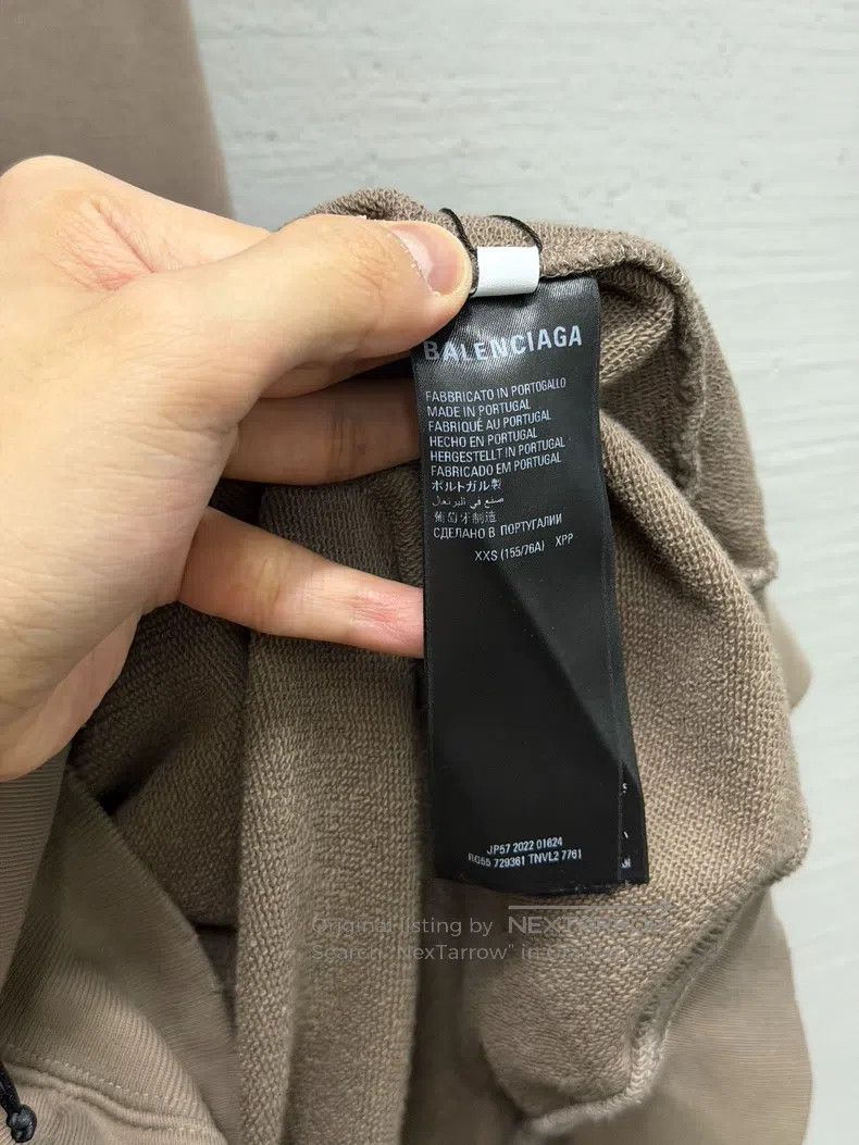 Balenciaga Balenciaga Khaki gray hooded sweatshirt Size US XXS / EU 40 - 4 Thumbnail