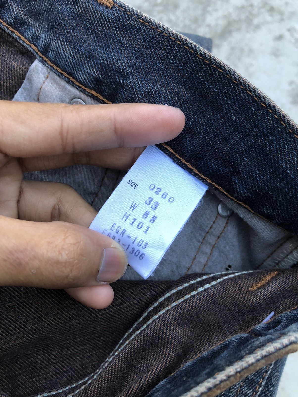 If Six Was Nine WIDE LEG⚡️RUSTY BLUE GOLD RUSH VINTAGE DENIM Size US 33 - 2 Thumbnail