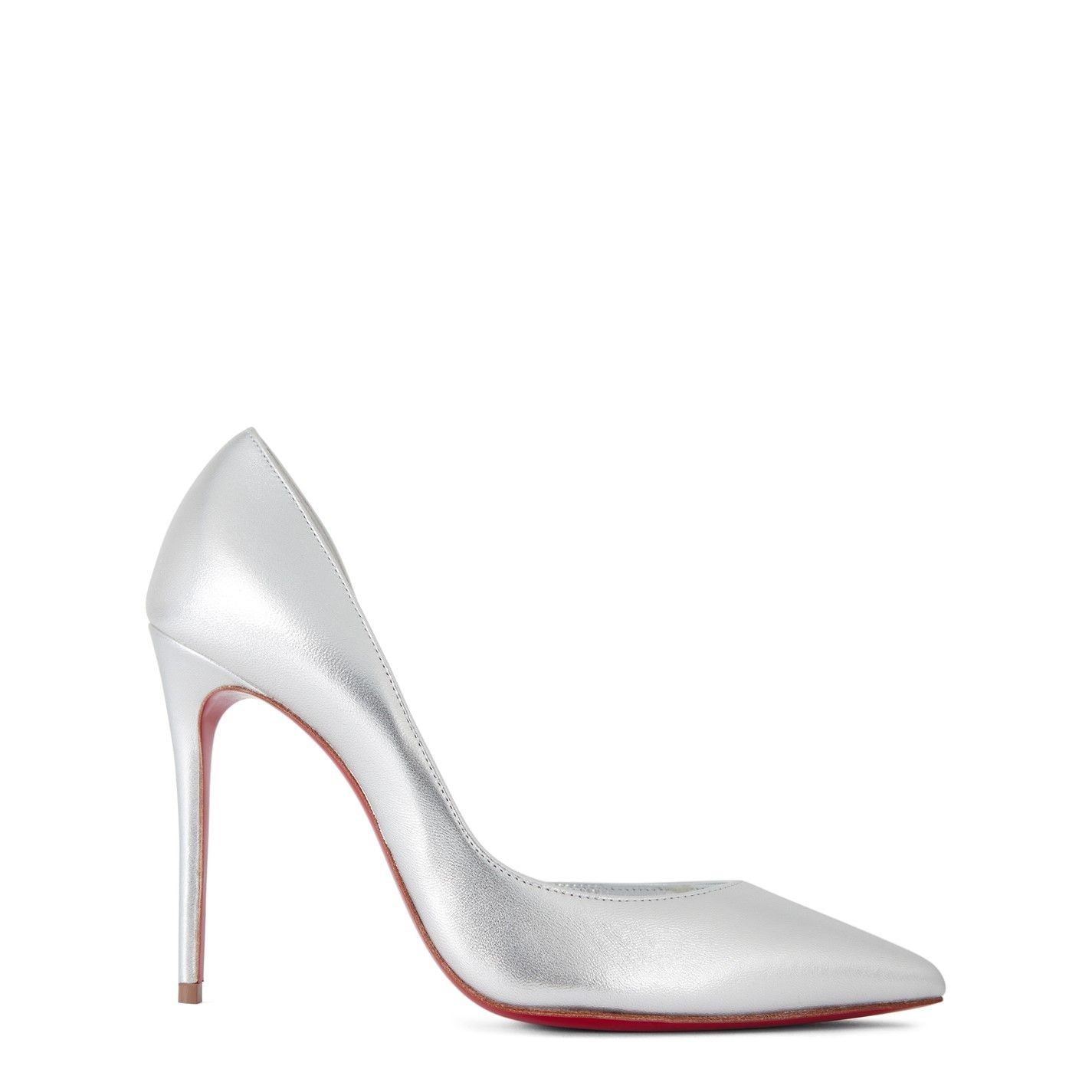 Christian Louboutin Iriza 100mm Metallic Leather Pumps Size US 7 / IT 37 - 1 Thumbnail