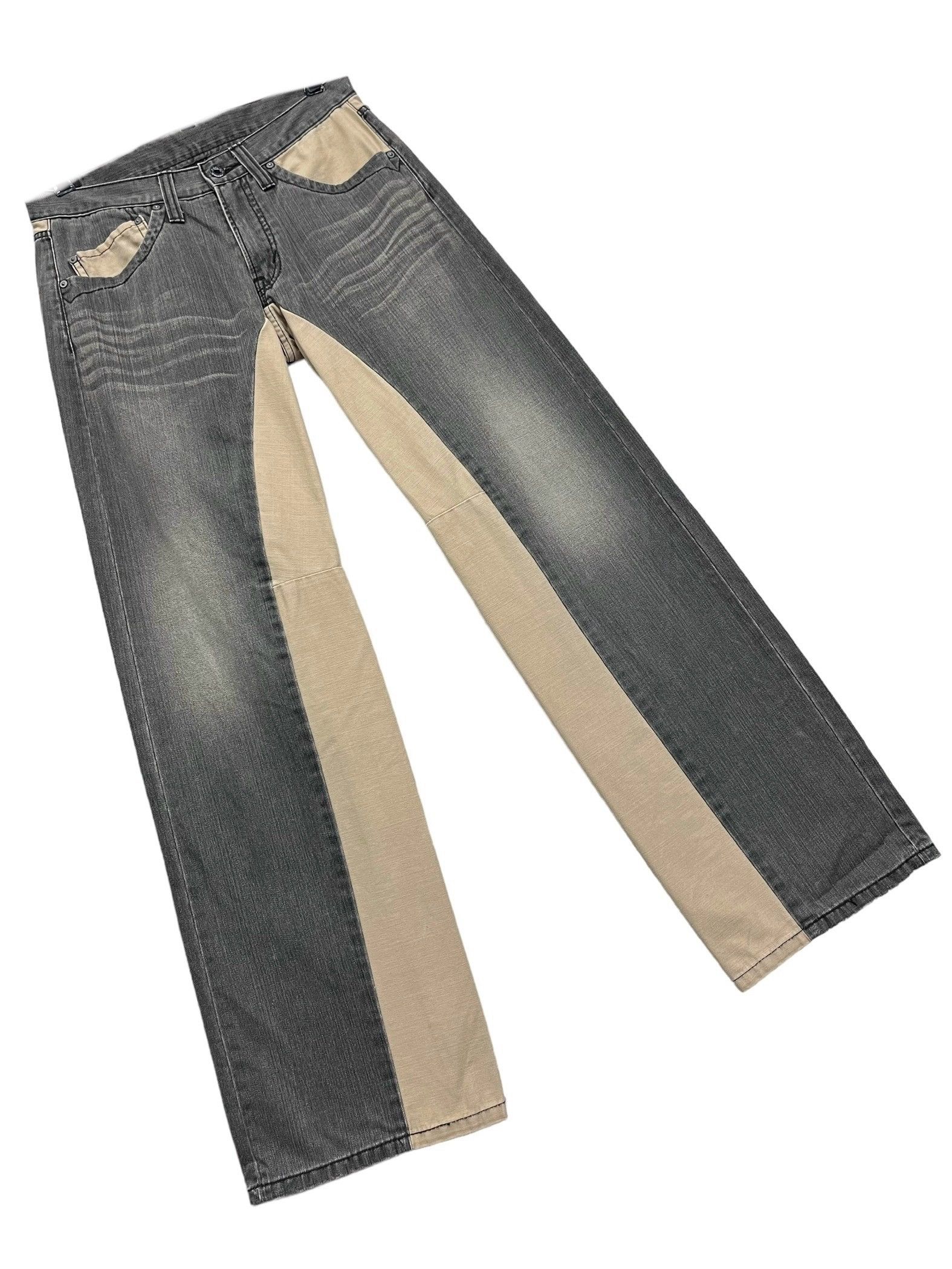 Japan Blue FYE🔥Vintage BLUEWAY JAPAN Hybrid Split Denim Made In JAPAN Size US 28 / EU 44 - 5 Thumbnail