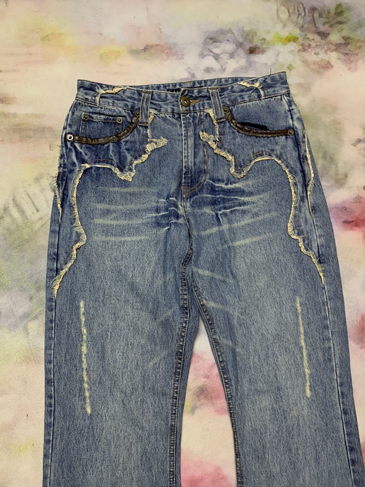 Hysteric Glamour Flare Japanese Brand Strange Heaven Washed Denim Size US 28 / EU 44 - 4 Thumbnail
