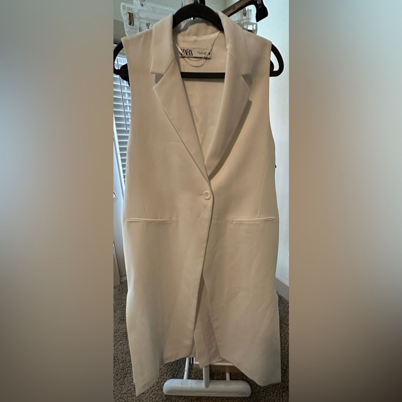Zara Zara | As-Is Long Vest Waist Coat Size L / US 10 / IT 46 - 1 Thumbnail
