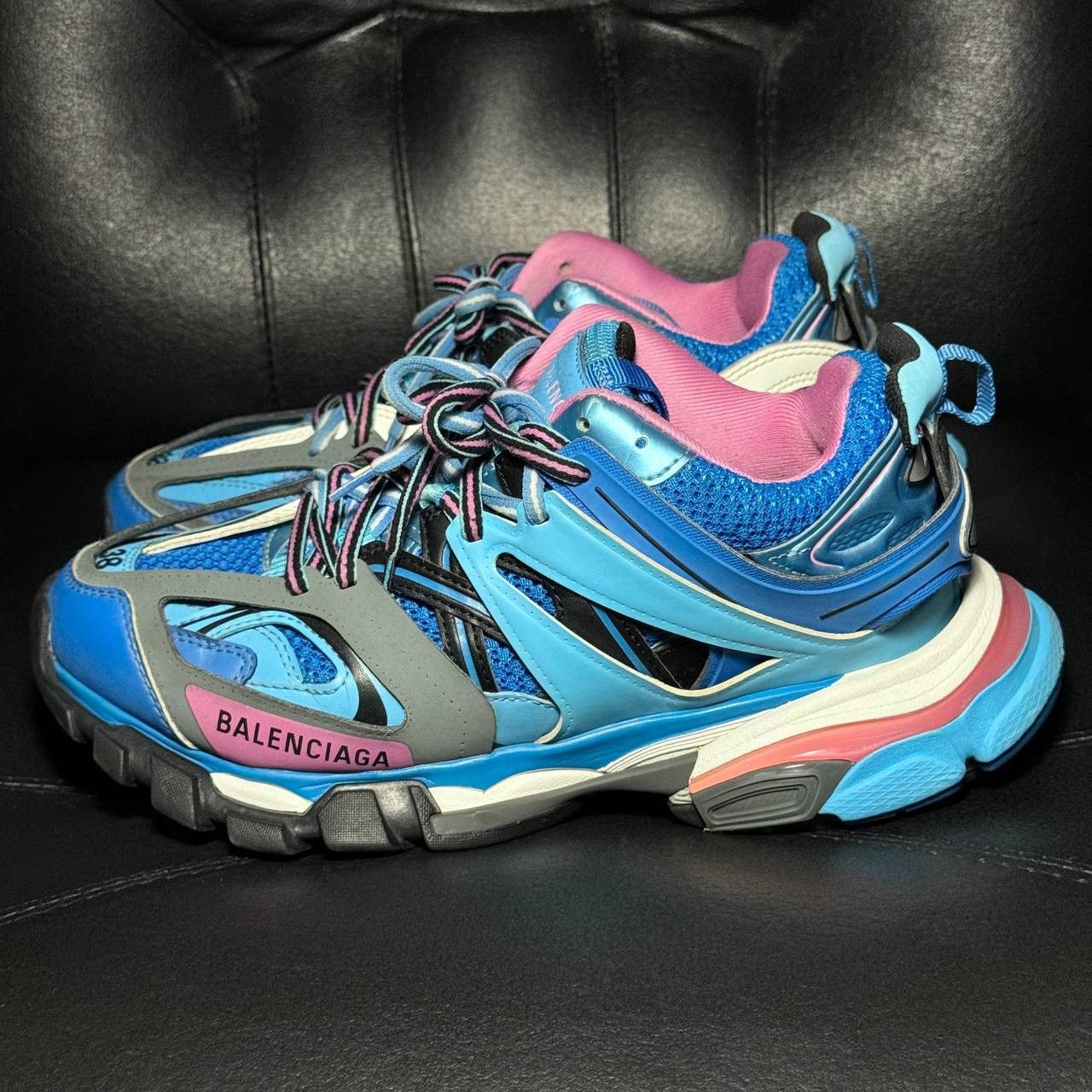 Balenciaga Balenciaga track 1 blue pink Size US 5.5 / EU 38 - 3 Thumbnail