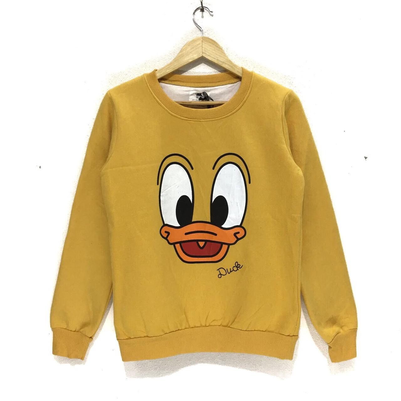 Vintage Vintage DUCK Yellow Cartoon Anime Manga Comic Crewneck Size L / US 10 / IT 46 - 1 Thumbnail
