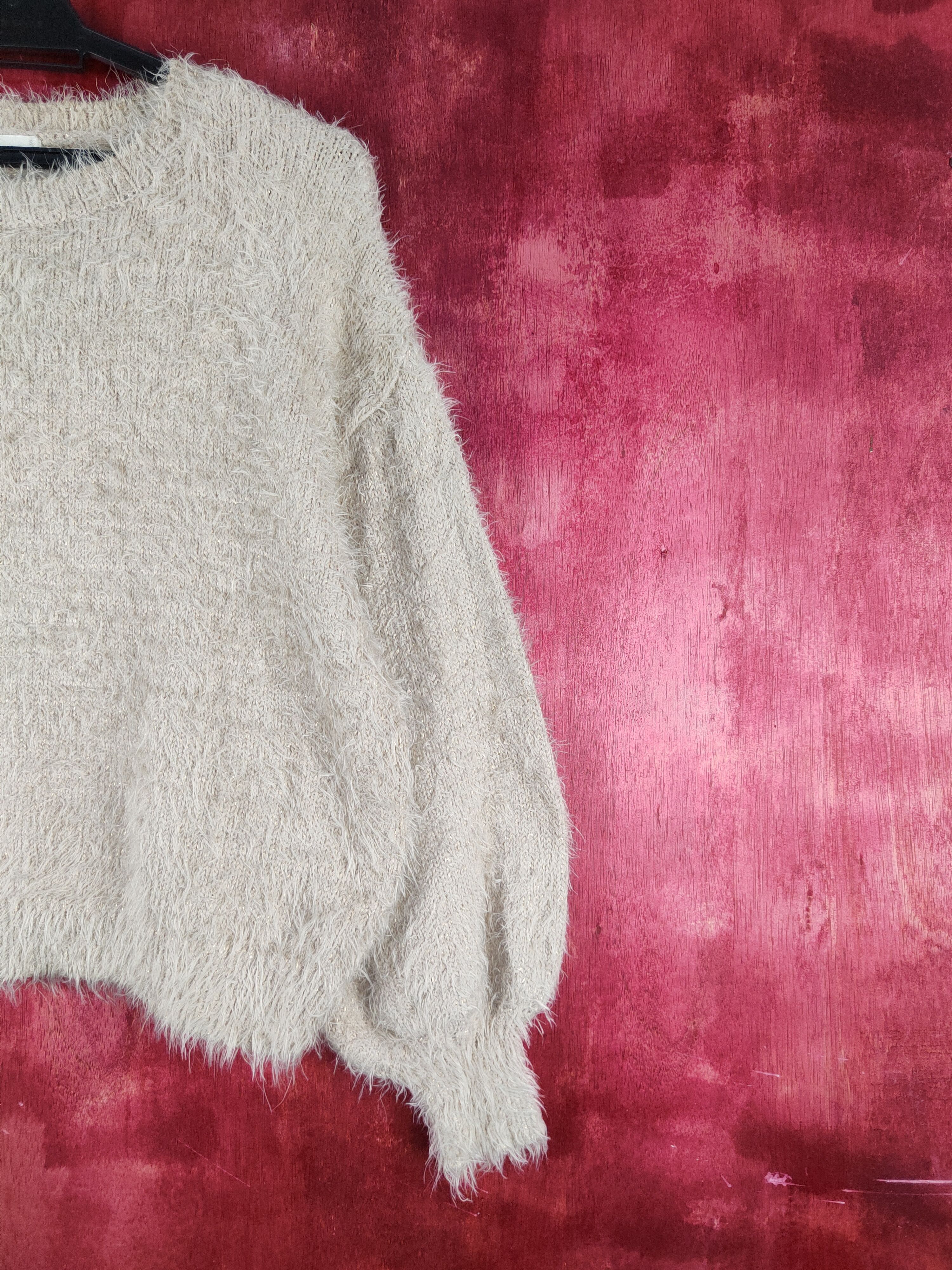 GU GU Brown Shag Shaggy Fur Mohair Knitwear #S2090 Size S / US 4 / IT 40 - 5 Thumbnail