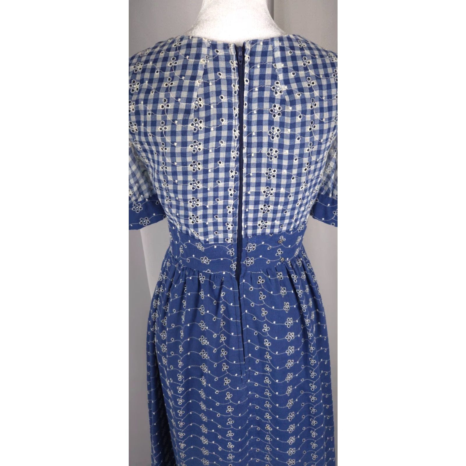 90s gingham dress Vintage 90s Peach Gingham Tea Length Ashley Dress M  Bombshell Bettys  Vintage