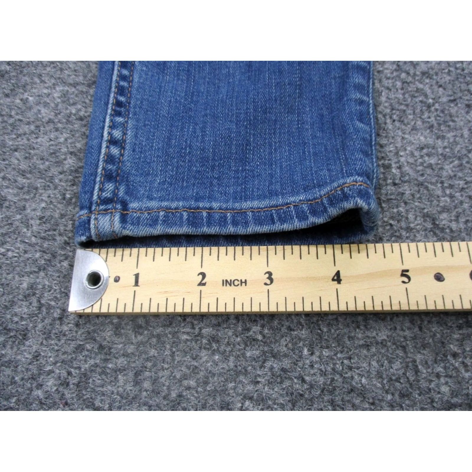 Madewell Madewell Jeans Women 25 Petite Blue Stretch Casual Classic Straight 10" Size 29" - 5 Thumbnail