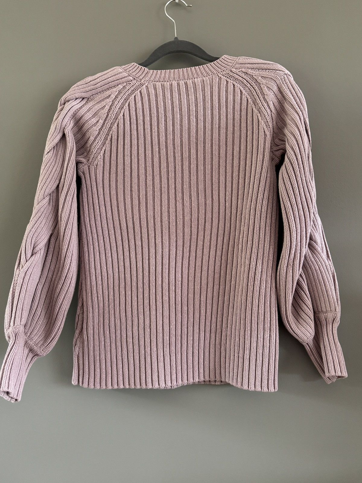 Vera Wang Simply Vera Wang Mauve Braided Sweater Chunky Comfort Size S / US 4 / IT 40 - 6 Thumbnail