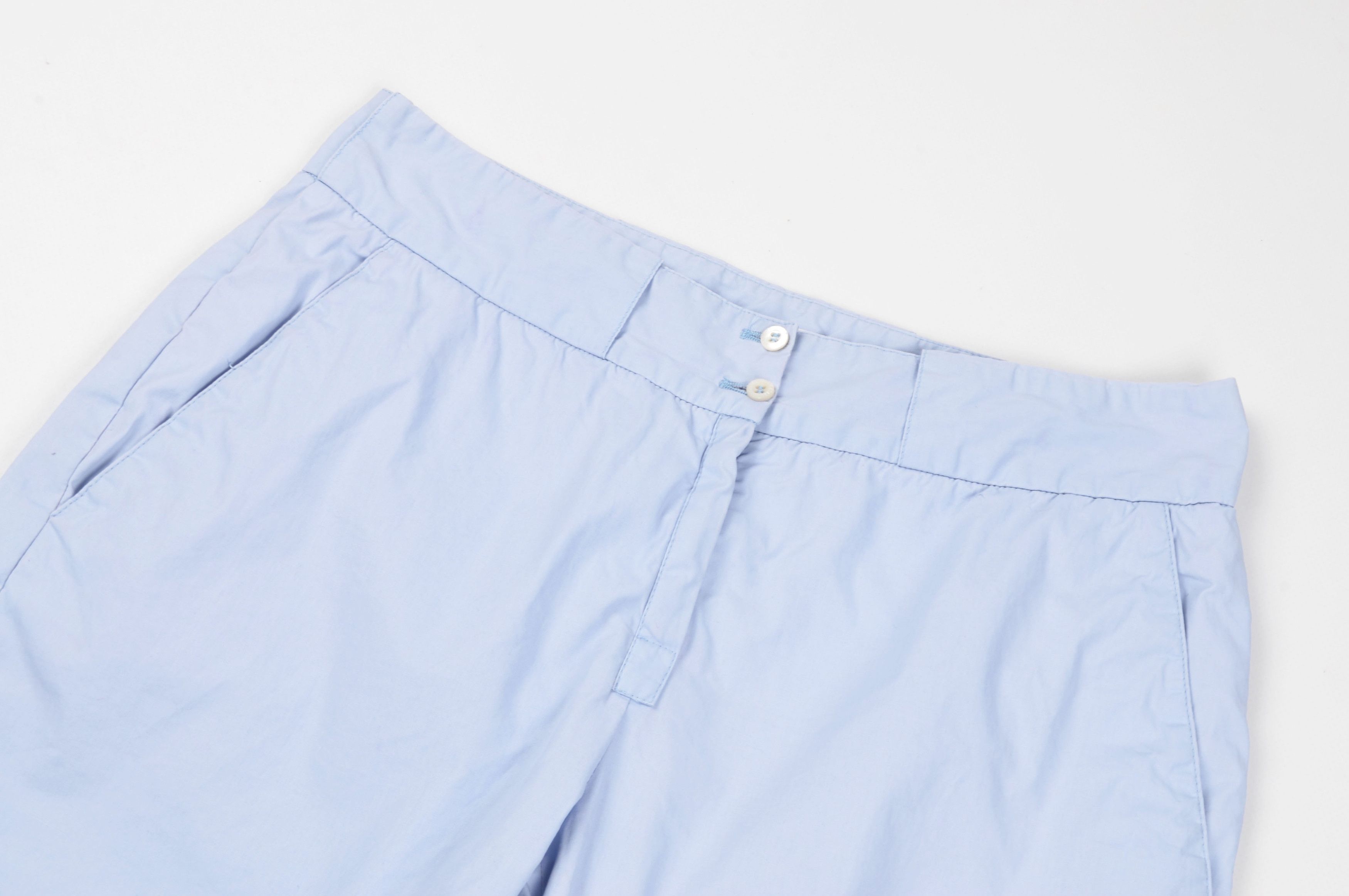 Miu Miu Vintage MIU MIU 90's 2000's Blue Coquette Bermuda Shorts Size 26" / US 2 / IT 38 - 2 Thumbnail