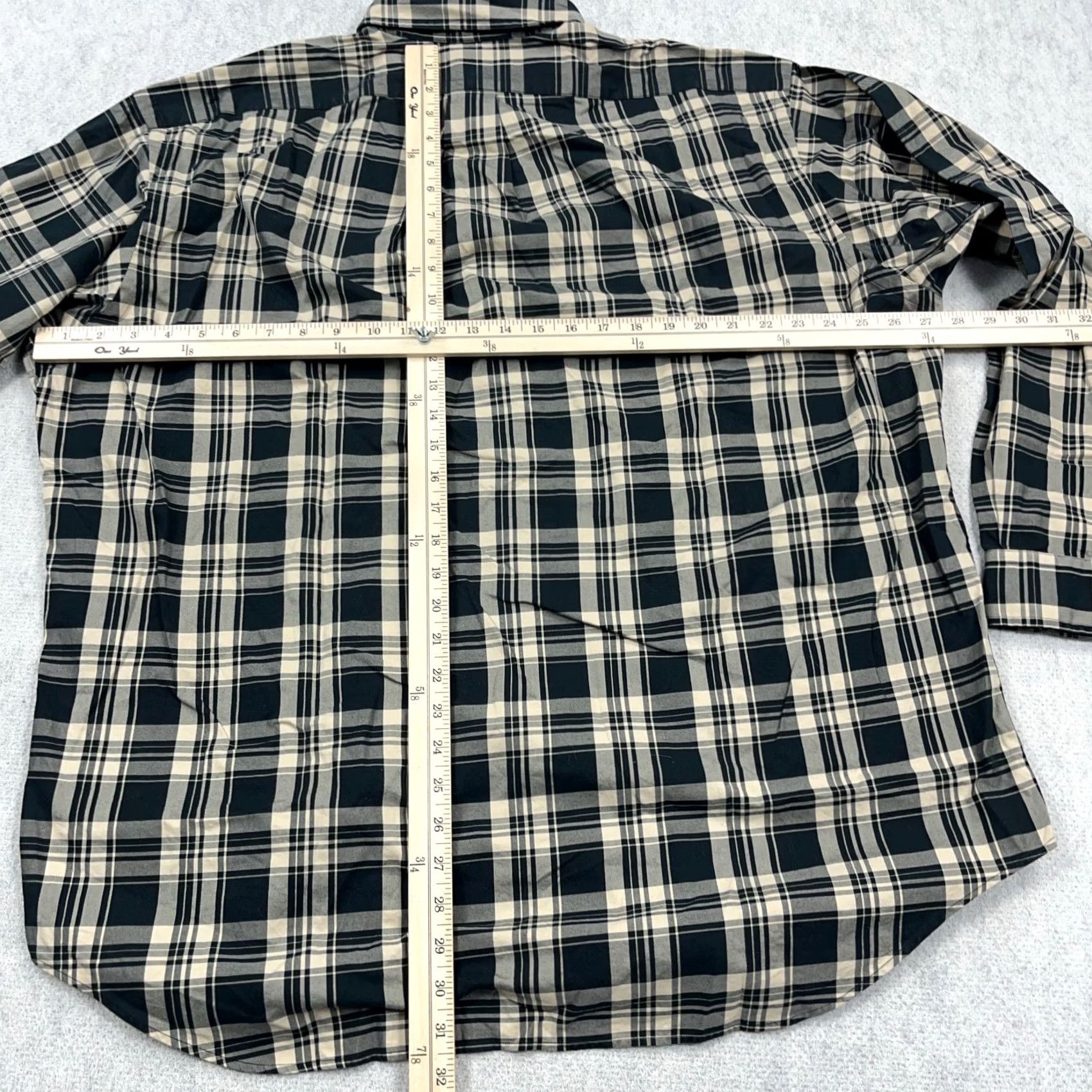 Ralph Lauren Ralph Lauren Shirt Men XL Black Tan Plaid Button Up Flannel Blake Size US XL / EU 56 / 4 - 7 Thumbnail