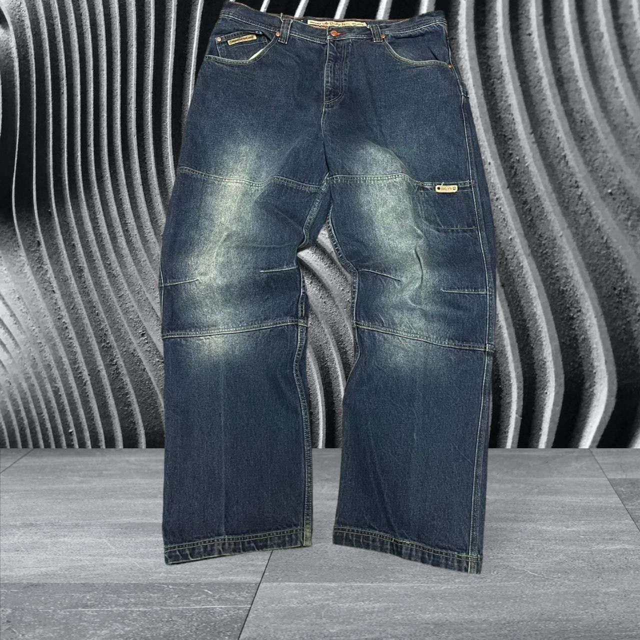 image of Y2K Brooklyn Xpress Jeans 90's Double Knee Jeans in Blue, Men's (Size 40)